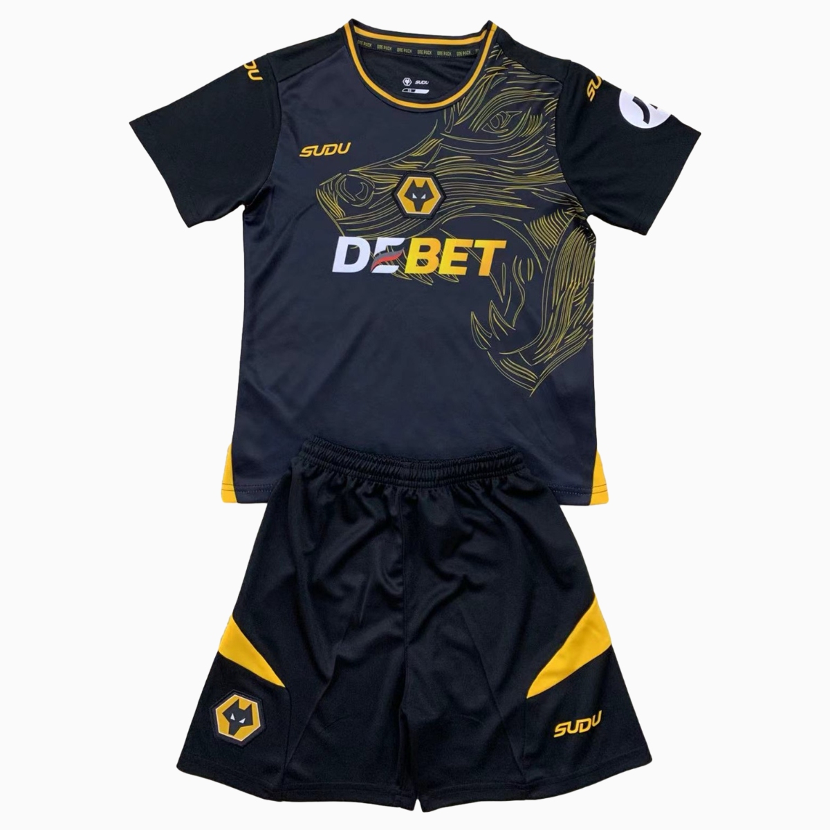 Higojerseys-Wolverhampton Wanderers Wolves 24-25 Away Kids Kit