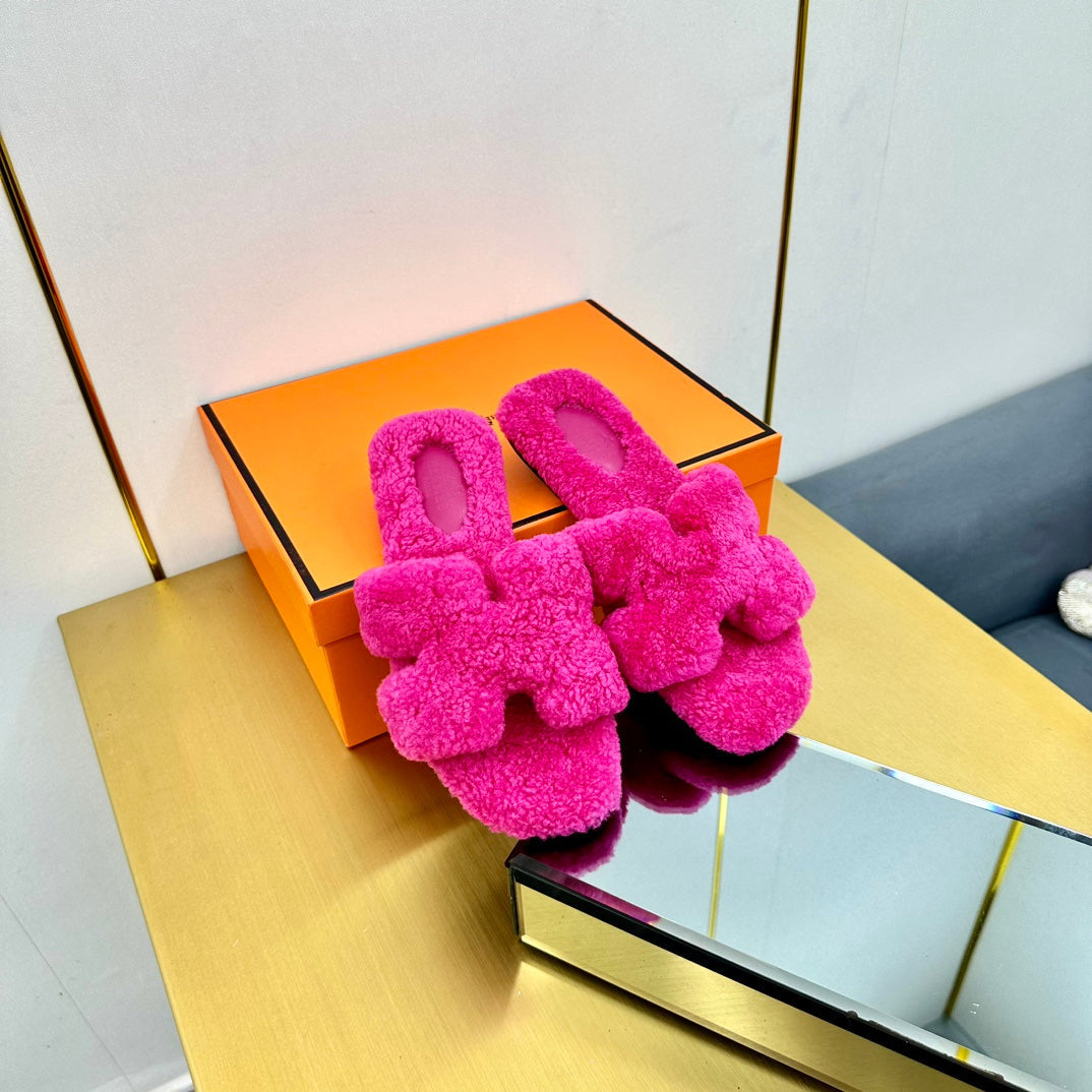 0RAN SHEARLING SANDALS BRIGHT PINK、mysite、Cacoeks
