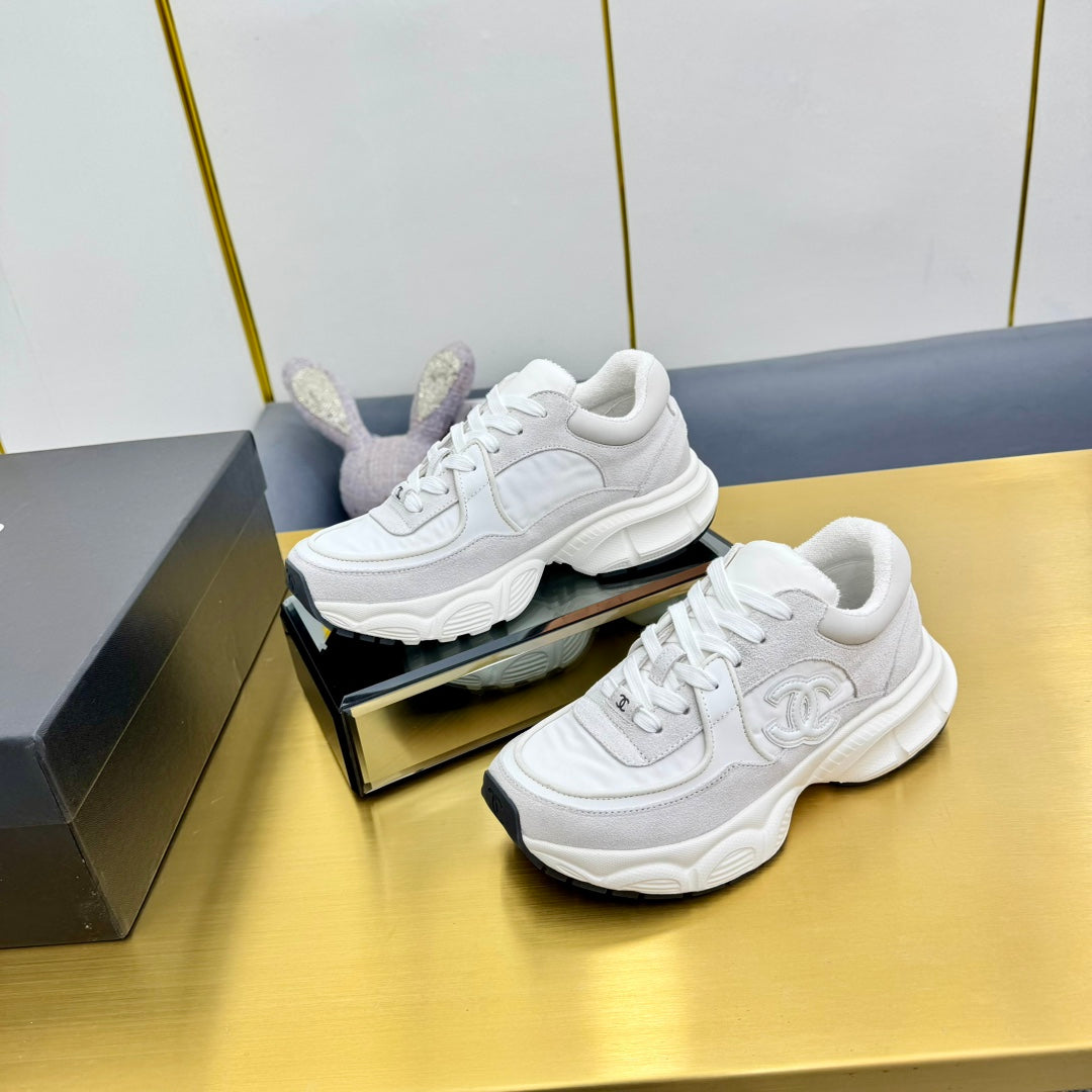 SNEAKER IN PALE GRAY SUEDE AND MESH、mysite、Cacoeks