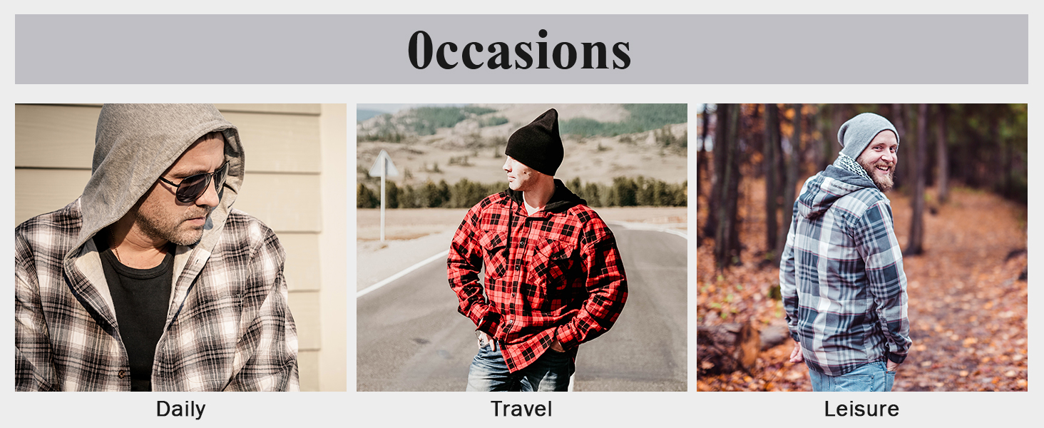 Mens plaid hoodie shirt