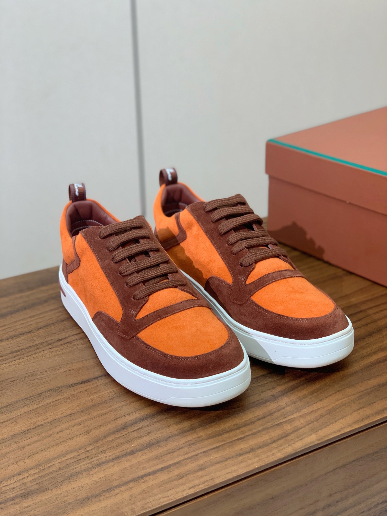 LP NEWPORT WALK SNEAKERS ORANGE SUEDE、mysite、Cacoeks