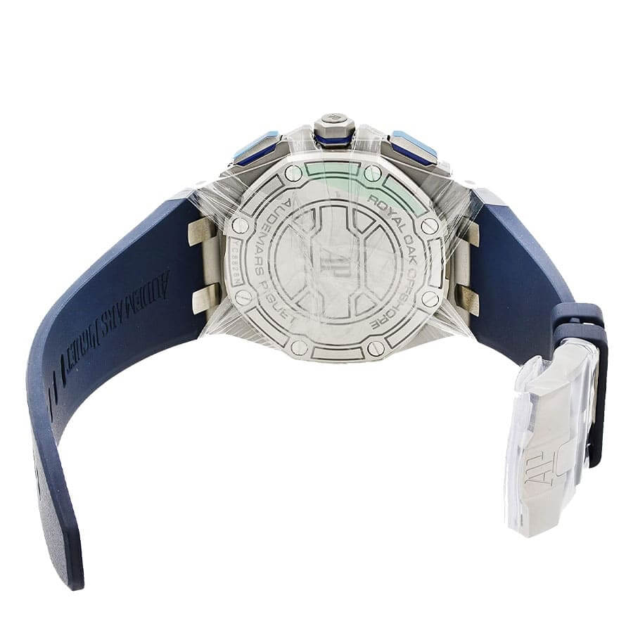 audemars piguet royal oak offshore novelty chronograph 2017 platinum blue 2680ti oo a027ca 01 replica5