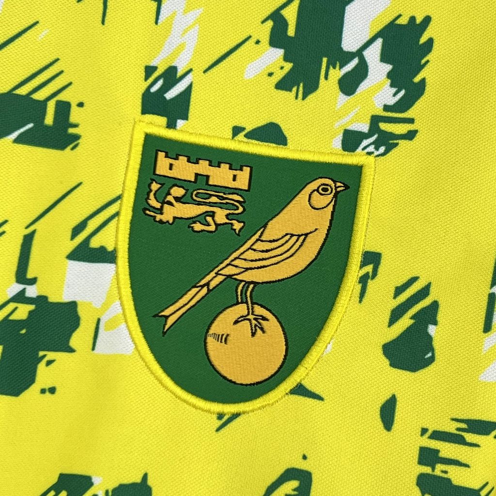 GlobeJersey-Retro Norwich City 1992-94 Home Unsponsored Jersey