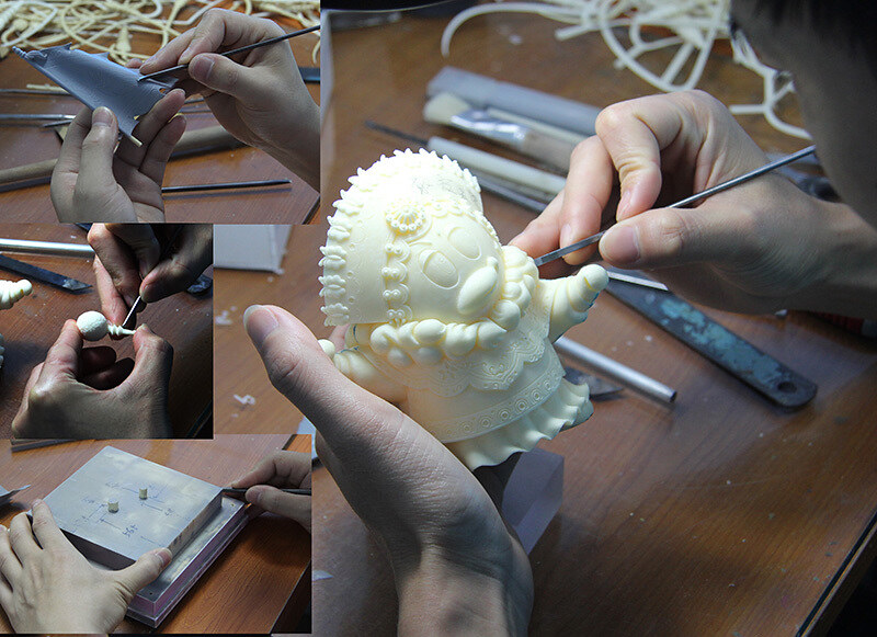 photo | 作者说：QQ有戏，刀马旦手办制作过程图。详细到每一步，雕刻，翻模，打磨，上色……感谢CDA成员boqp… | Flickr