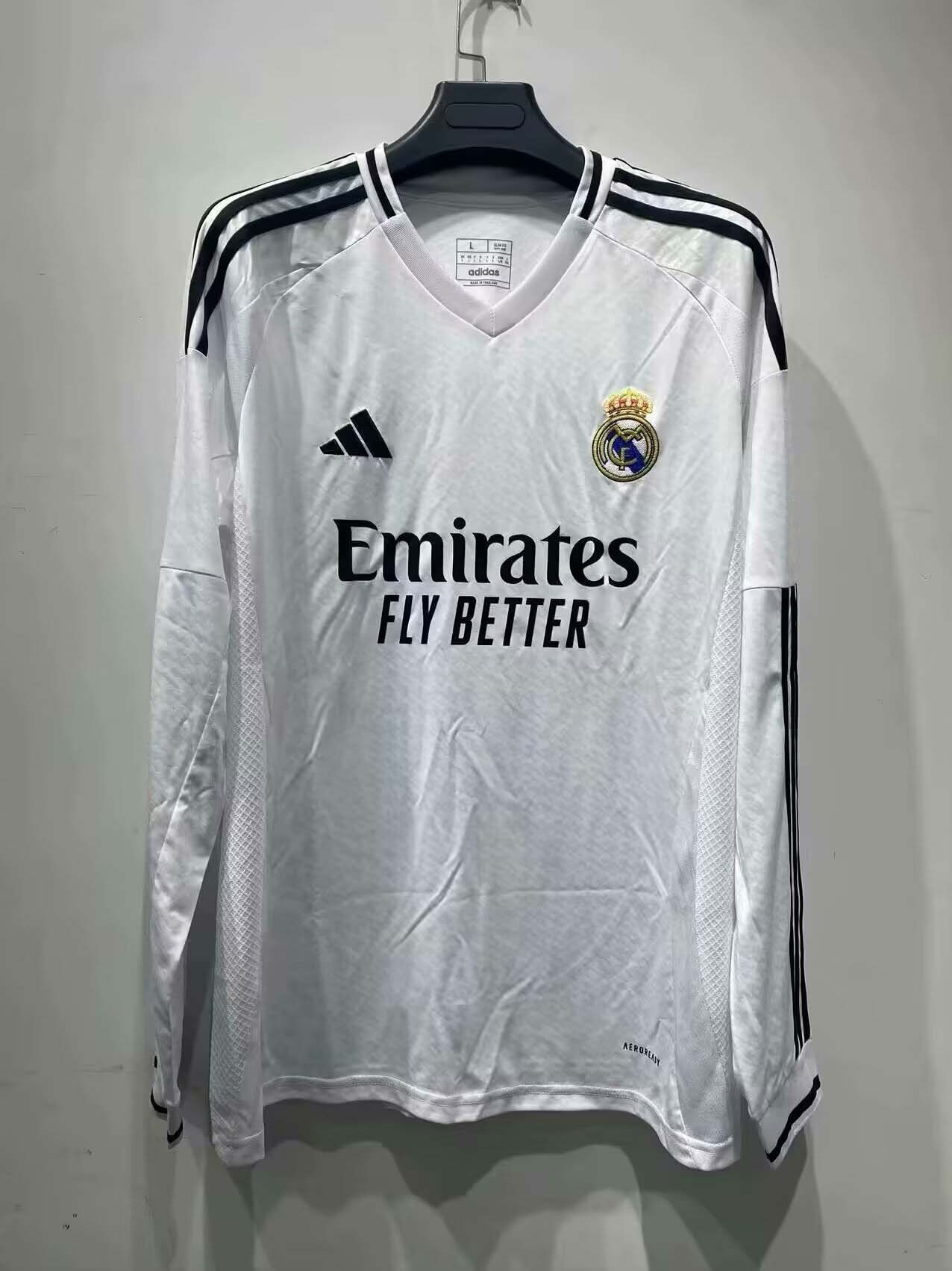 2024/2025 Long Sleeve Real Madrid Home Football Shirt-mysite Custom Football Kit- Nextkits