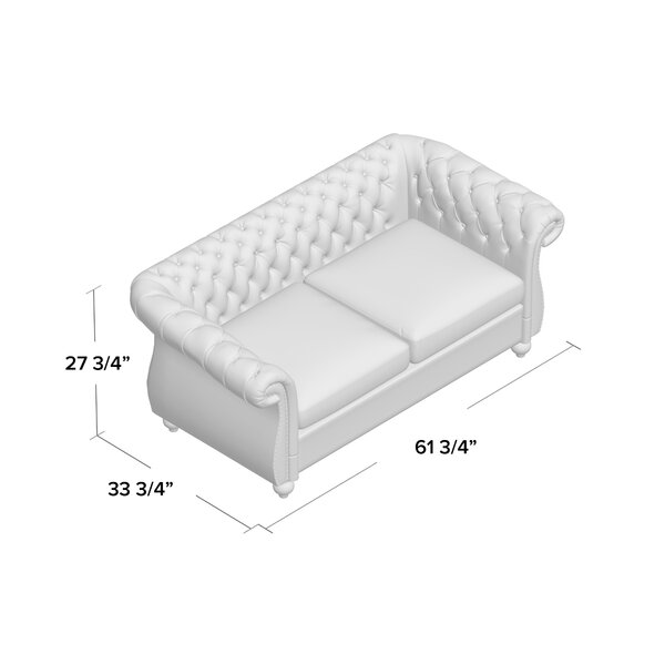 Pasillas 61.75'' Rolled Arm Modular Loveseat