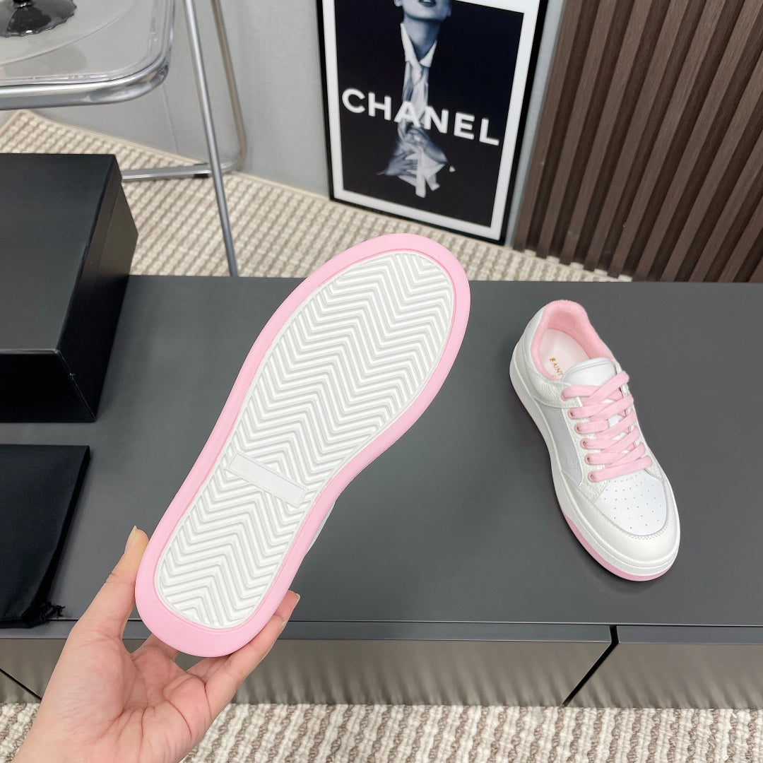 SL/61 SNEAKERS IN WHITE MIX LIGHT PINK CALFSKIN、mysite、Cacoeks