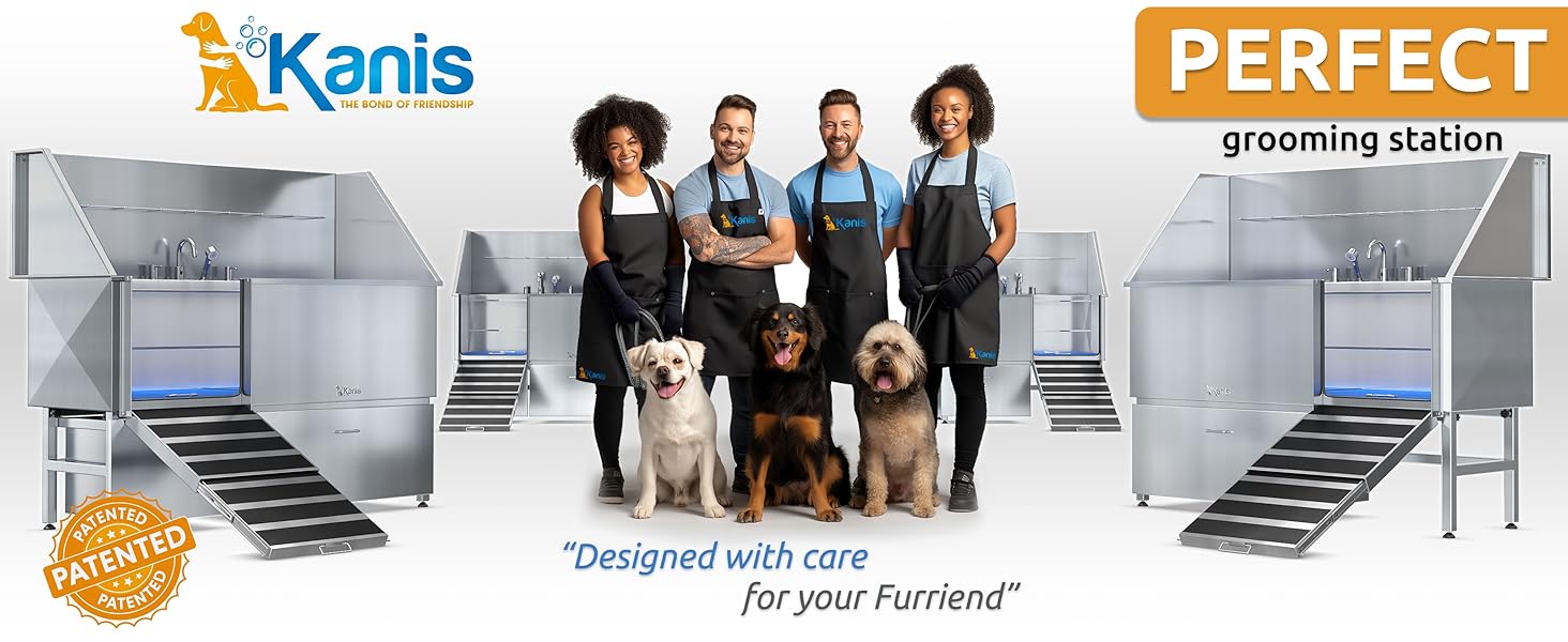 kanis professional dog washing station, dog wash station, dog grooming tub for large dogs