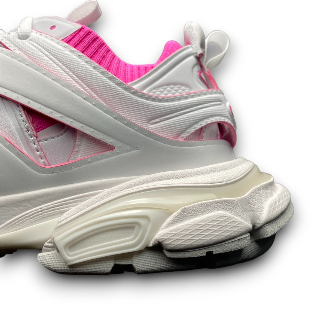 Balenciaga Track Sock Sneaker in White Neon Pink、mysite、Cacoeks