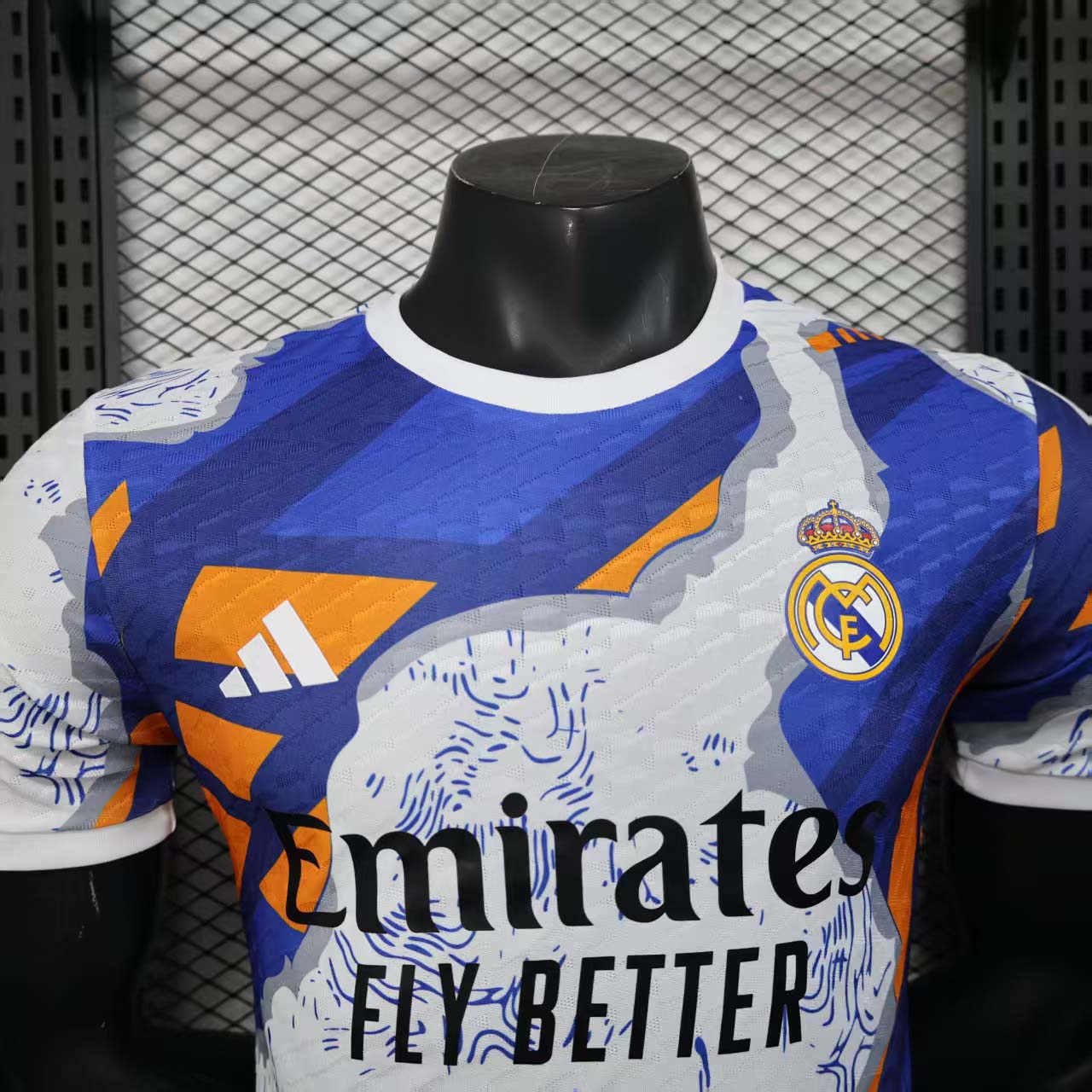 2025/2026 Player Version Real Madrid Special Edition White and Orange Football Shirt 1:1 Thai Quality:football jersey mysite: unitedjerseyfootball 邓江浪:football