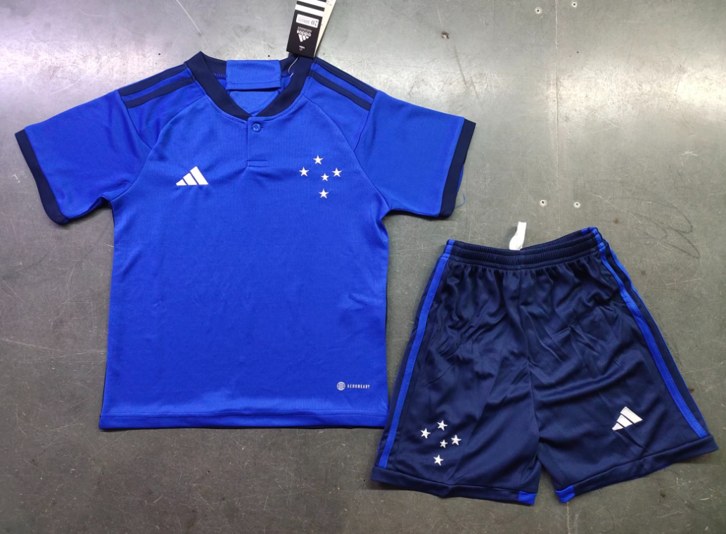 23/24 Cruzeiro Home Football Shirt Kids Size Suit-mysite Custom Football Kit- Nextkits