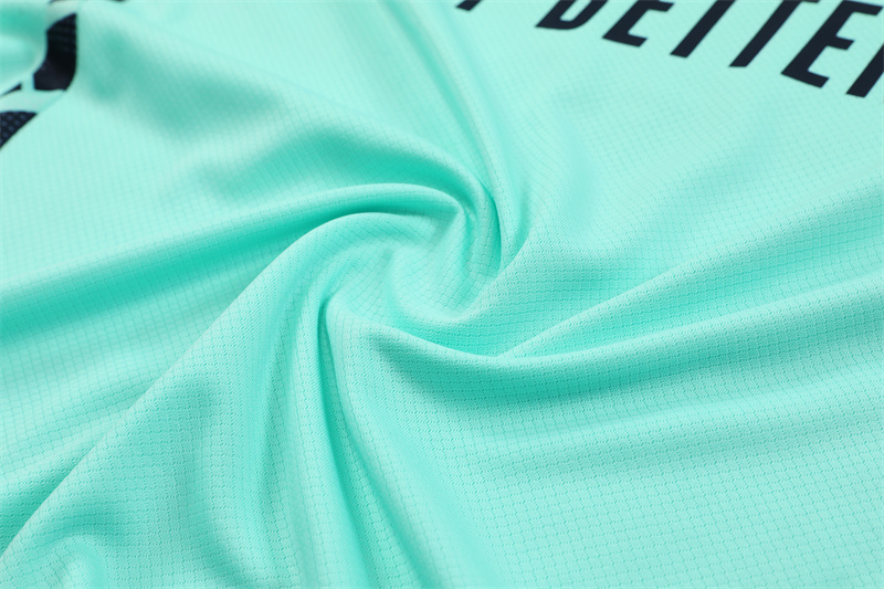 ManixJersey.com | Real Madrid 24-25 Short-Sleeve Training Set - Lake Blue -Customize Name, Number and Patch | Worldwide Shipping