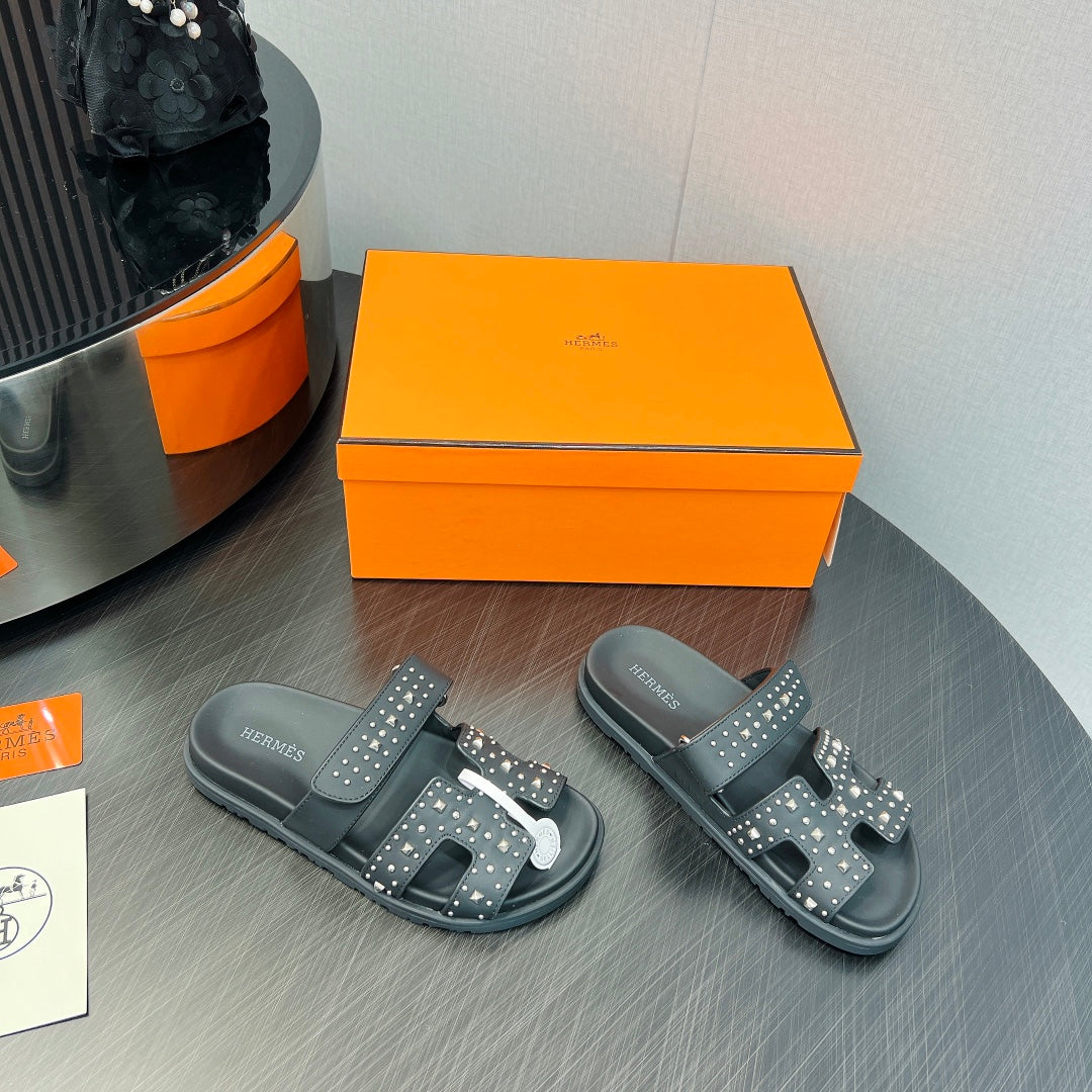 CHYPRE SANDAL BLACK CALFSKIN SPECIAL、mysite、Cacoeks