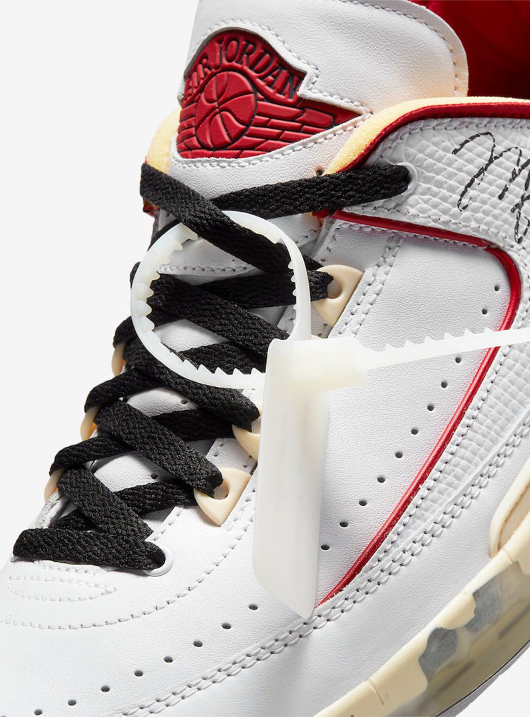 Air Jordan 2 Retro Low SP Off-White White Red、JORDAN、Cacoeks