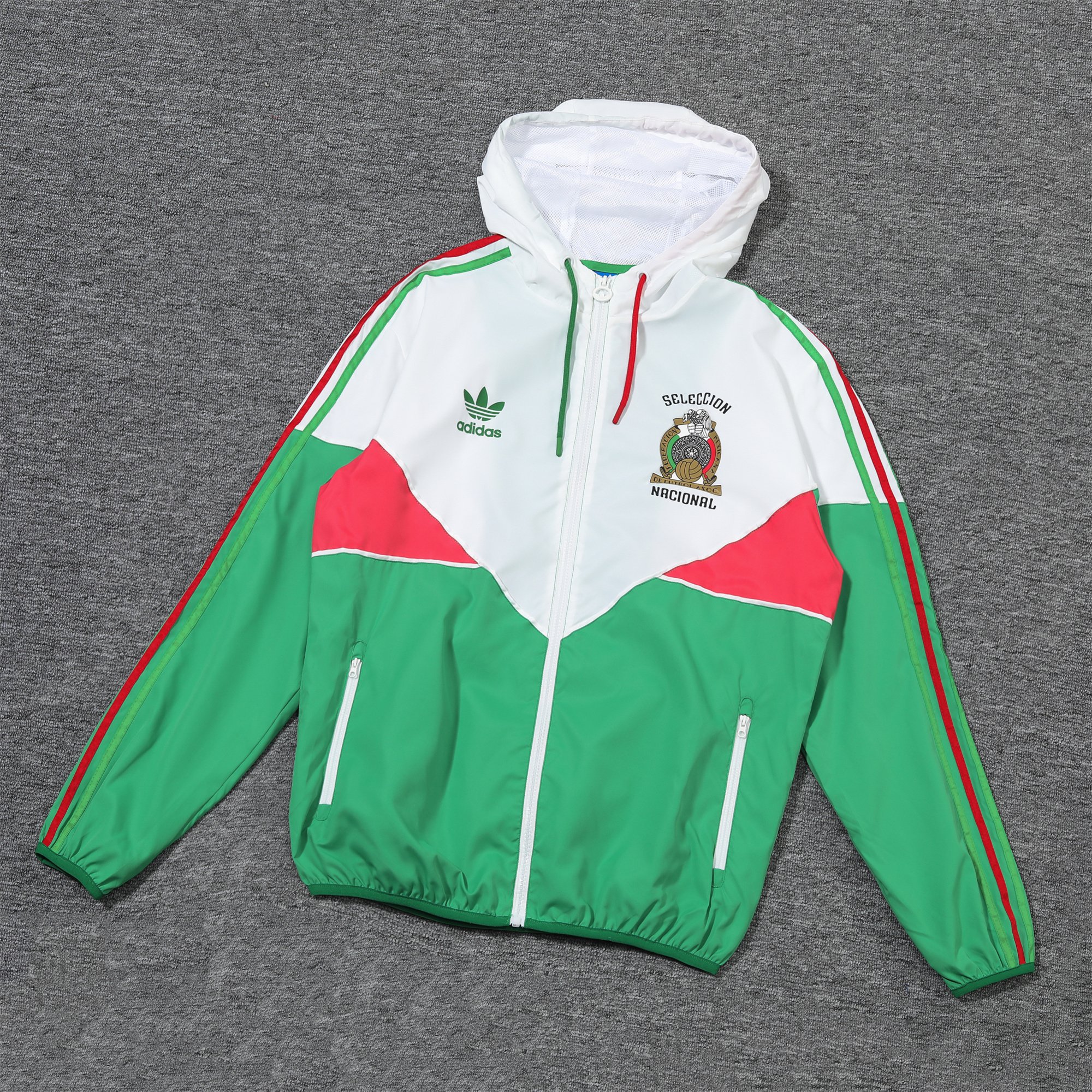 Higojerseys-Mexico 2024 National Team Anthem Green Hooded Windbreaker - Player Version