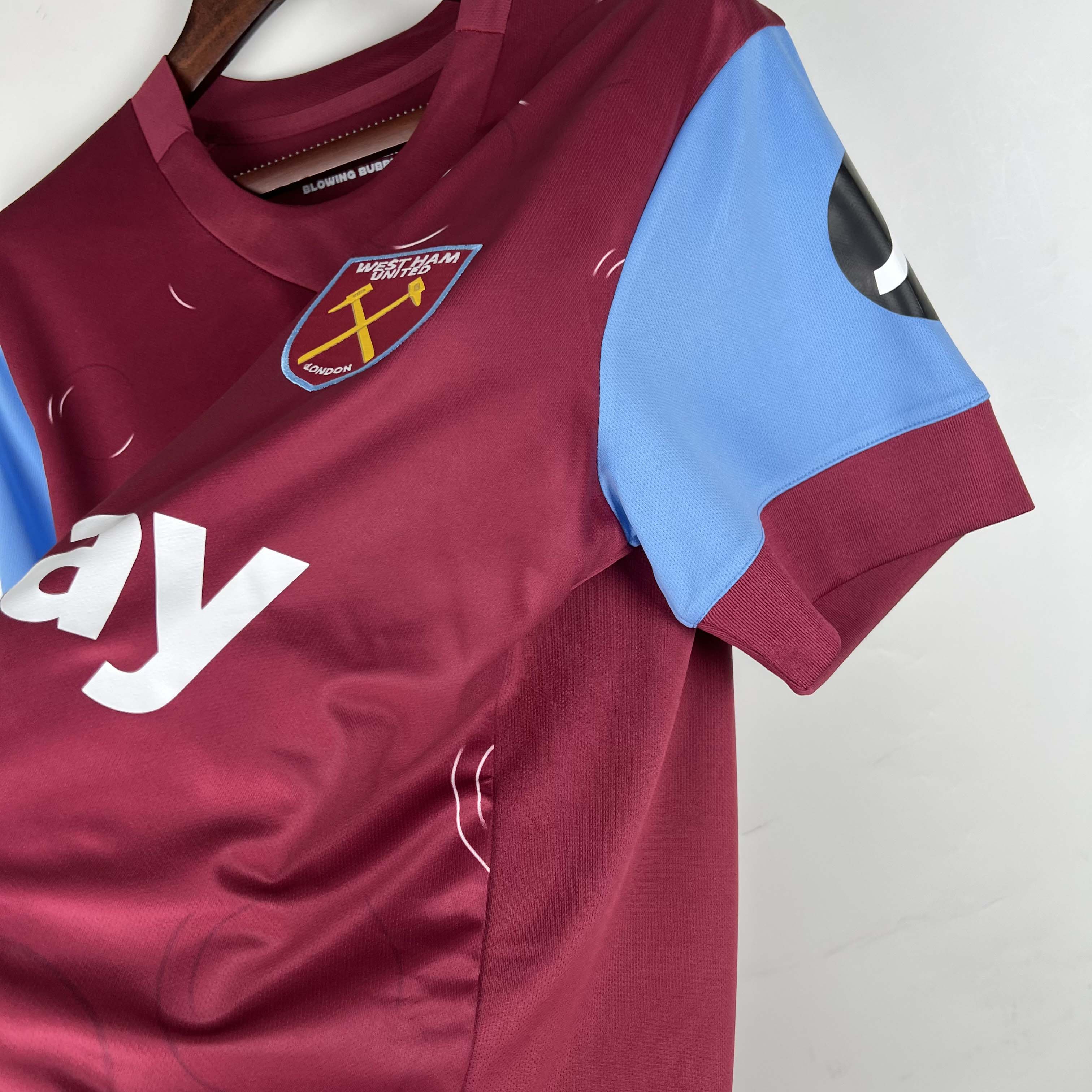 2023/2024 West Ham United Football Shirt Home 1:1 Thai Quality:football jersey mysite: unitedjerseyfootball 邓江浪:football