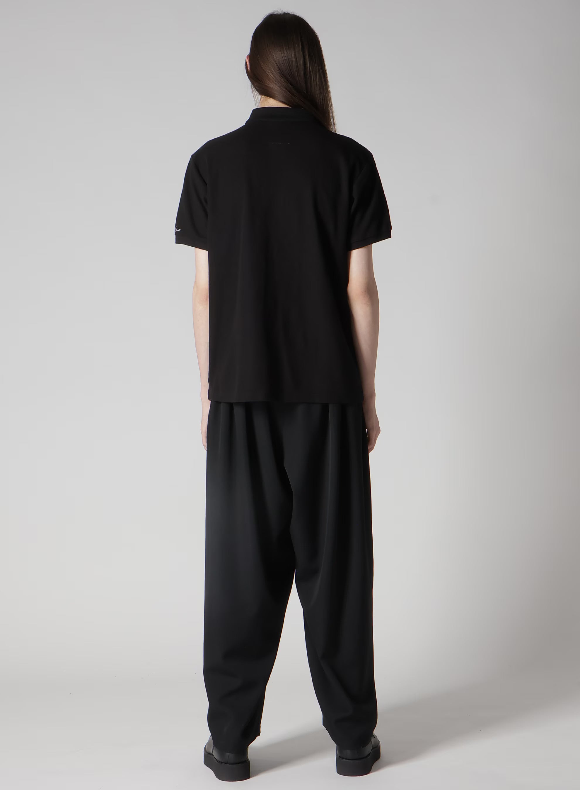 Yohji Yamamoto POUR HOMME 2PIECES PACK SIGNATURE EMBROIDERY BIG POLO SHIRTS  HP-T44-990-1-04 