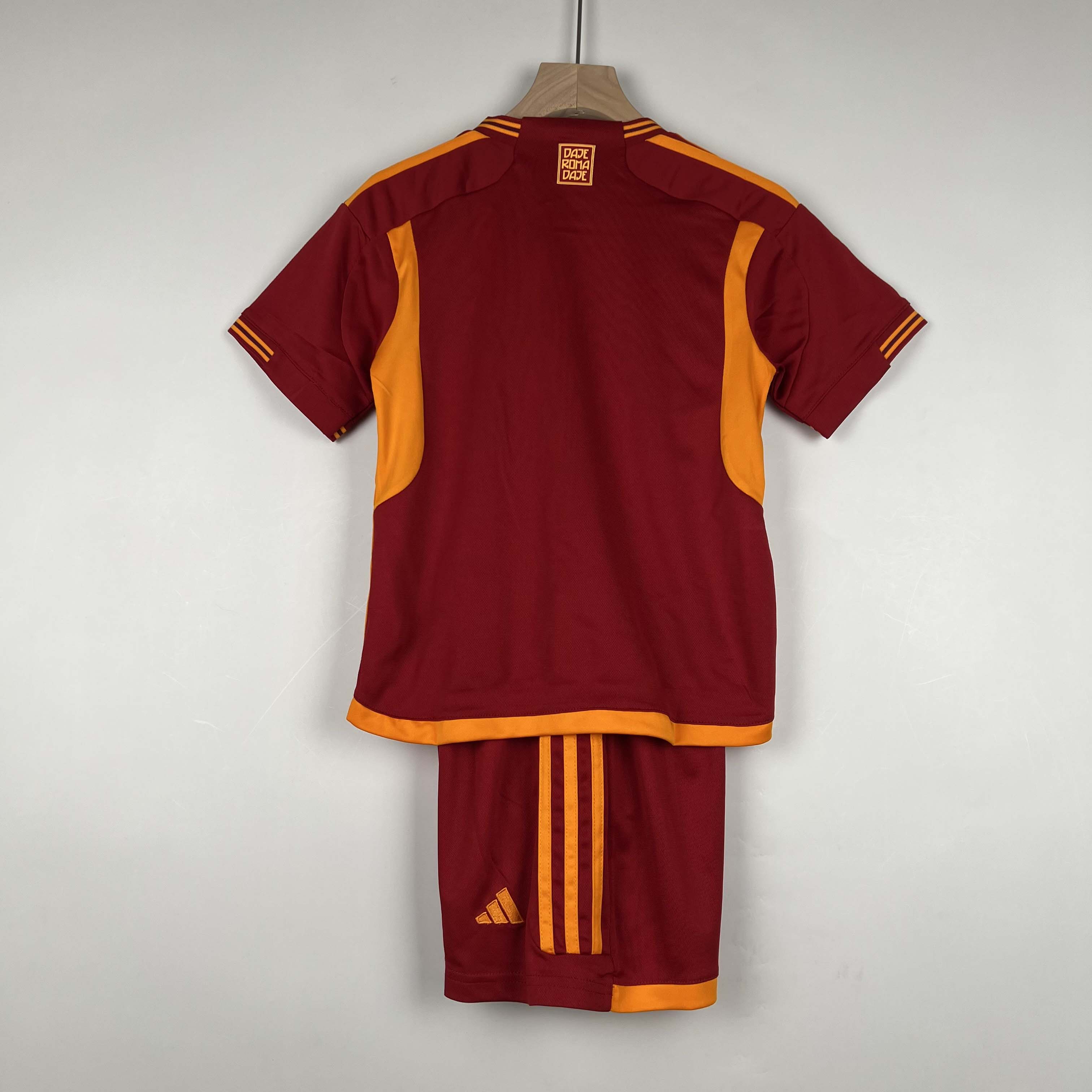 2023/2024 Roma Home Soccer Jersey 1:1 Thai Quality Kids Size:football jersey mysite: unitedjerseyfootball 邓江浪:football