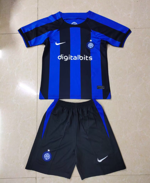 22/23 Inter Milan Home Football Shirt Kids Size Suit-mysite Custom Football Kit- Nextkits