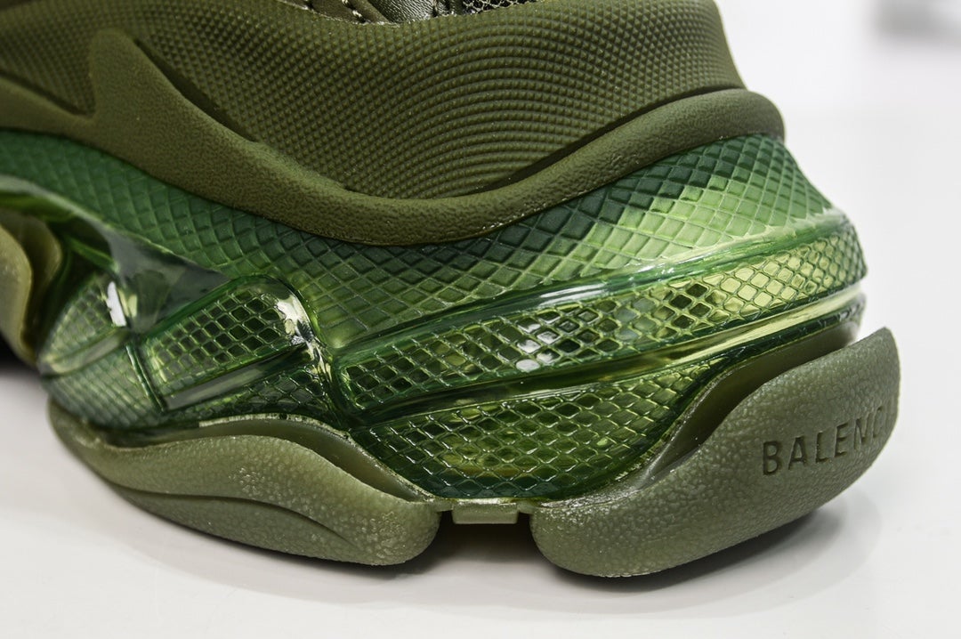 Balenciaga Triple S Clear Sole in Dark Green、mysite、Cacoeks