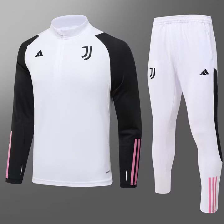 2023/2024 Juventus Half-Pull Training Suit White Football Shirt 1:1 Thai Quality Set:football jersey mysite: unitedjerseyfootball 邓江浪:football