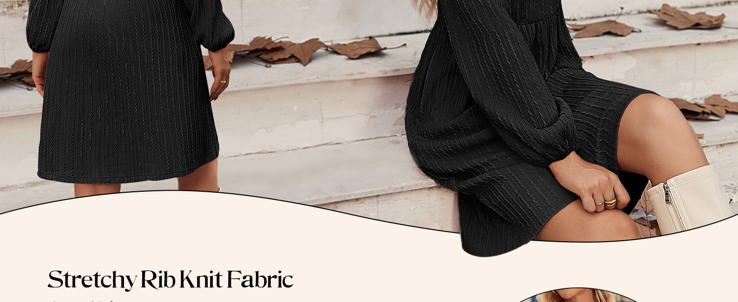 women's fall dresses long sleeve knit sweater dress womens casual a line dress winter dresses 