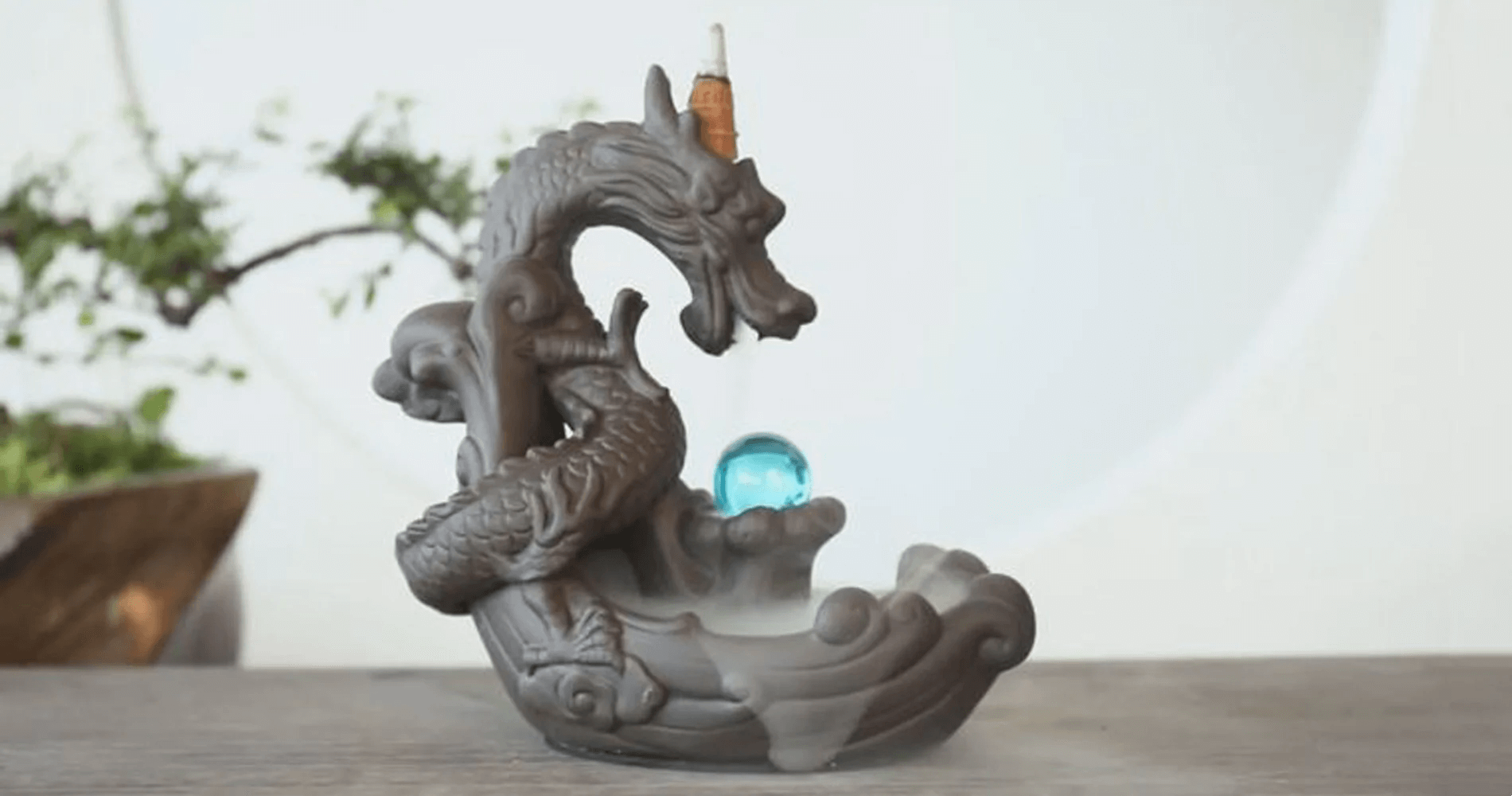 ZTCCUP Tibetan Dragon Protection Incense Burner Decoration Decoration BS 1
