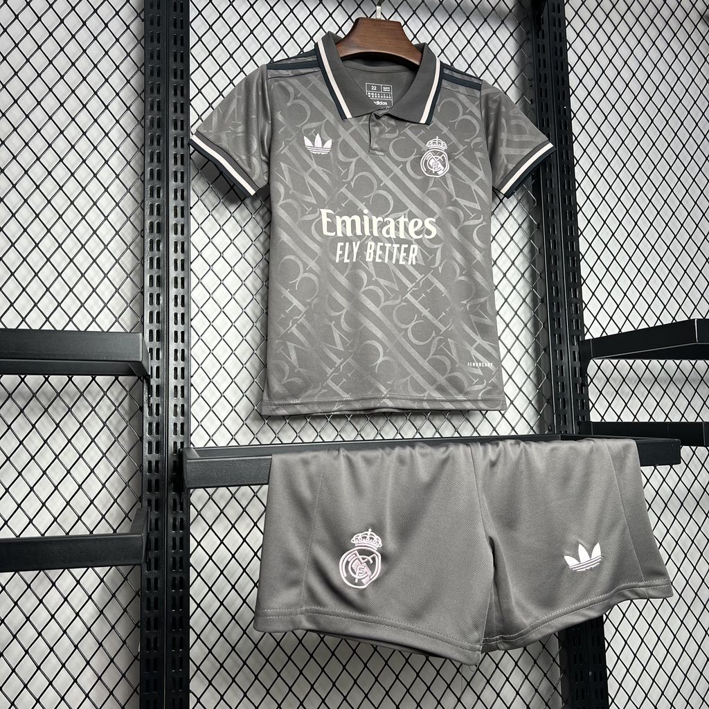 Higojerseys-Real Madrid 24-25 Third Kids Kit