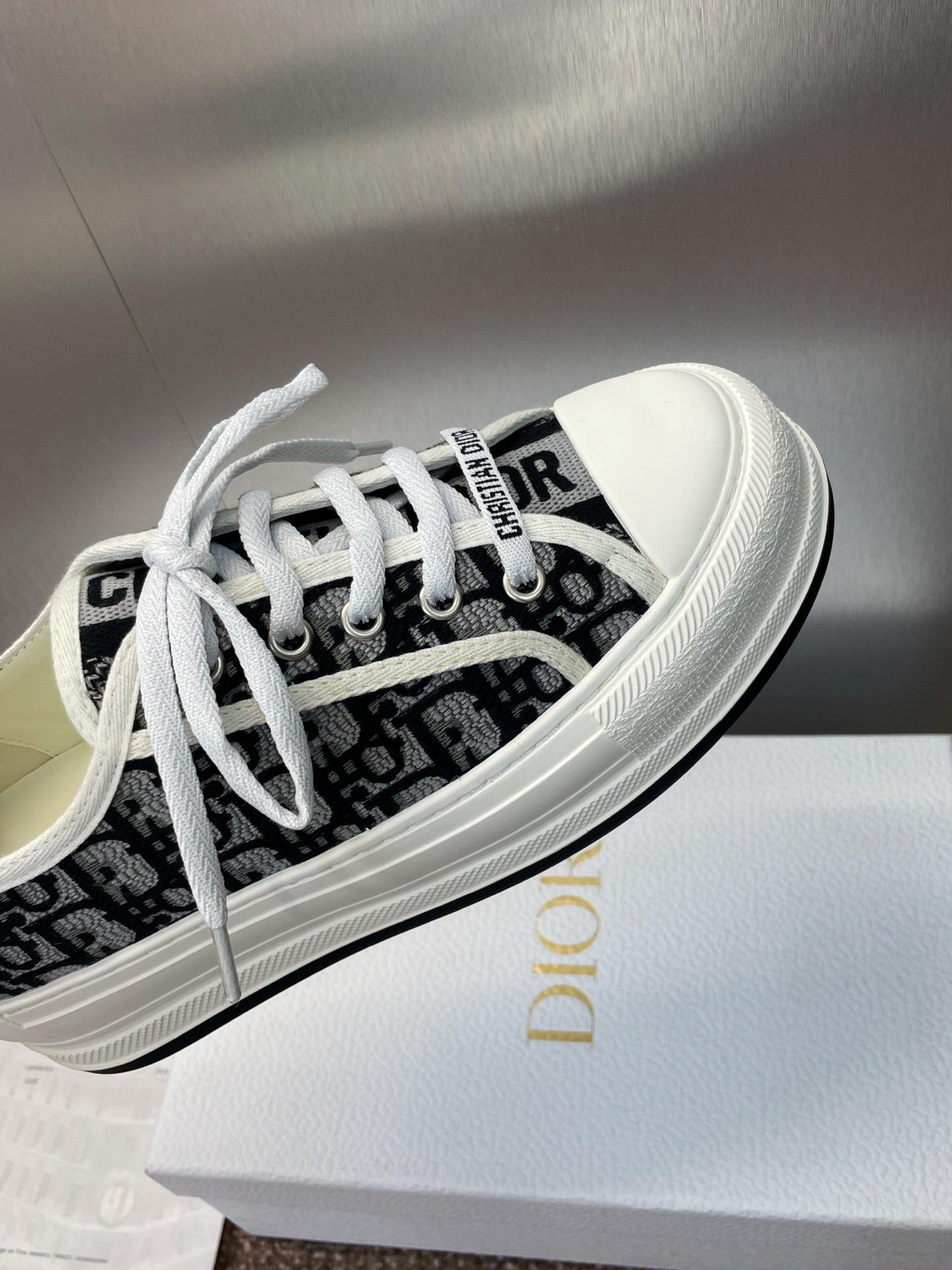 DIOR 25S WALK'N' SNEAKER IN DEEP BLUE DIOR OBLIQUE EMBROIDERED COTTON、mysite、Cacoeks