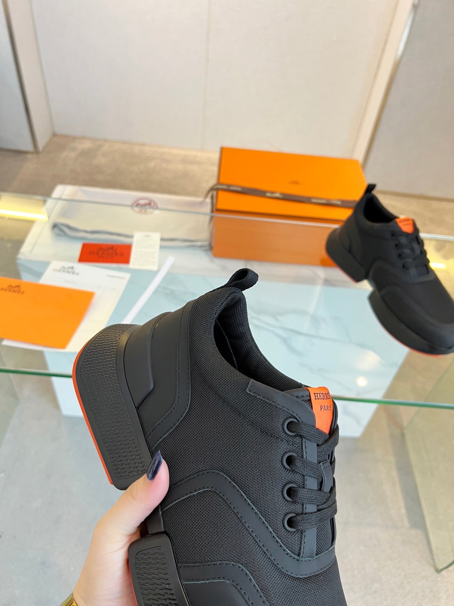 GIGA SNEAKER BLACK CALFSKIN、mysite、Cacoeks