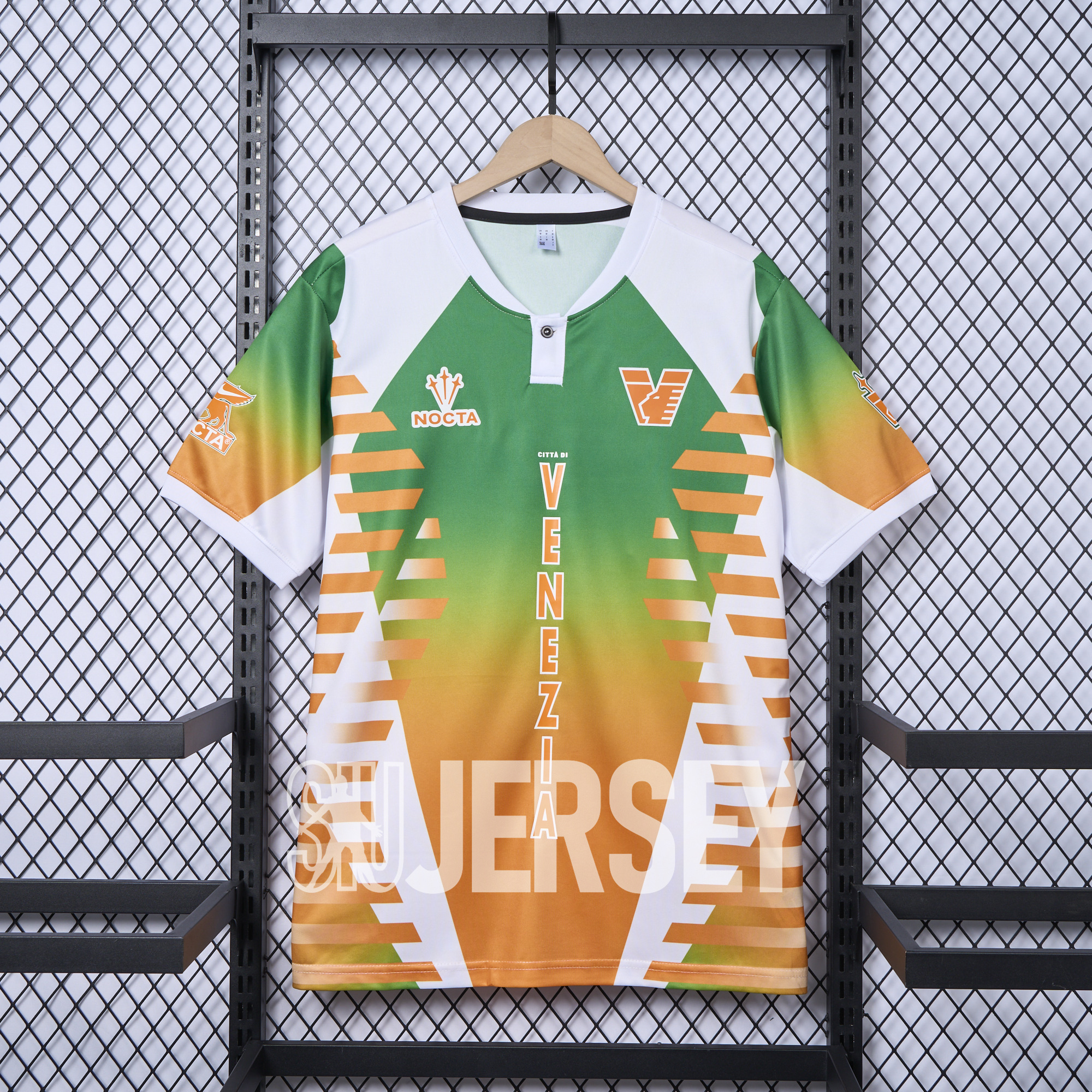 SIUjerseys-Venezia FC 24-25 Orange and Green Pre-Match Jersey - Fans Version