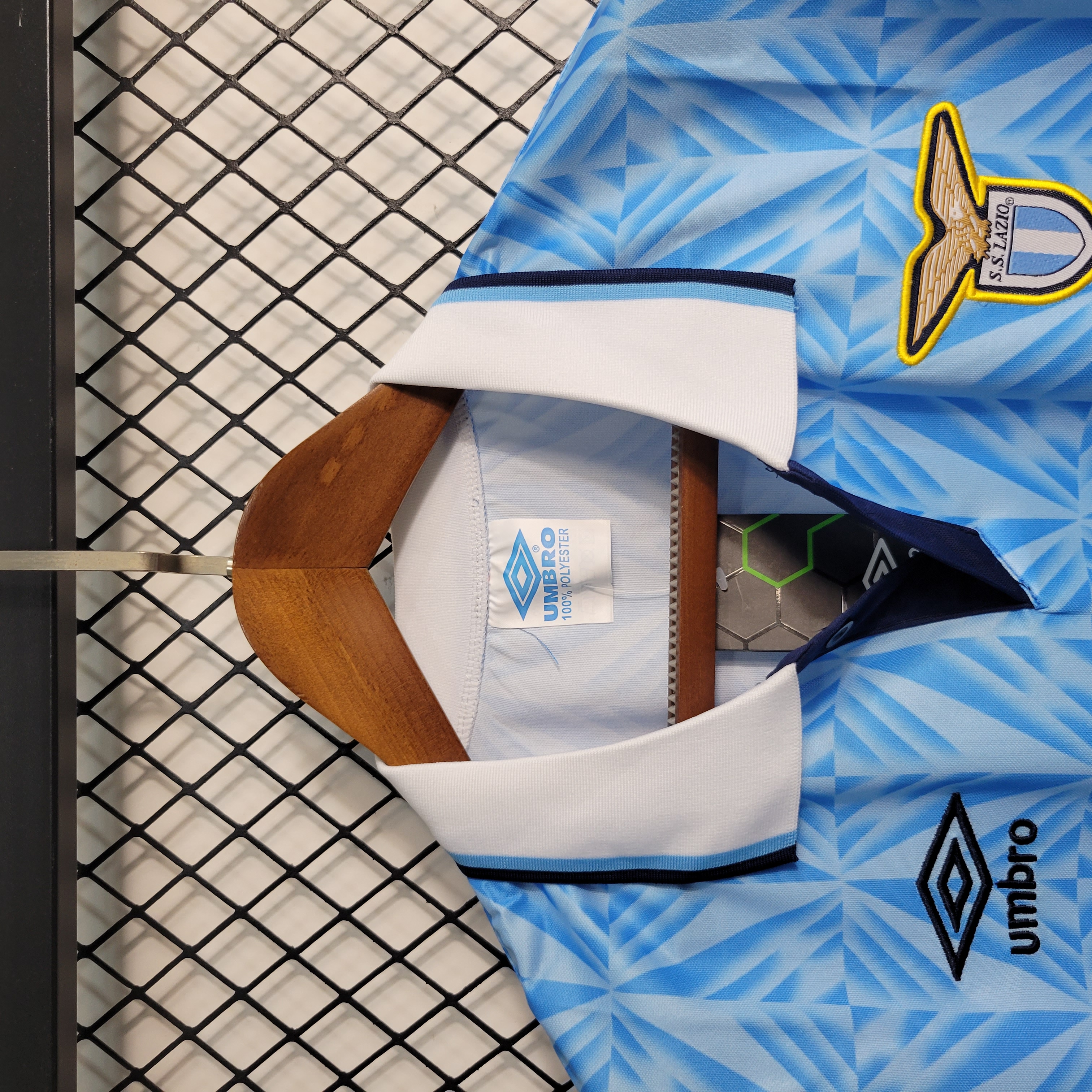 JerseysGala.com | Retro Lazio 91-93 Home Stadium Jersey -Customize Name, Number and Patch | Worldwide Shipping