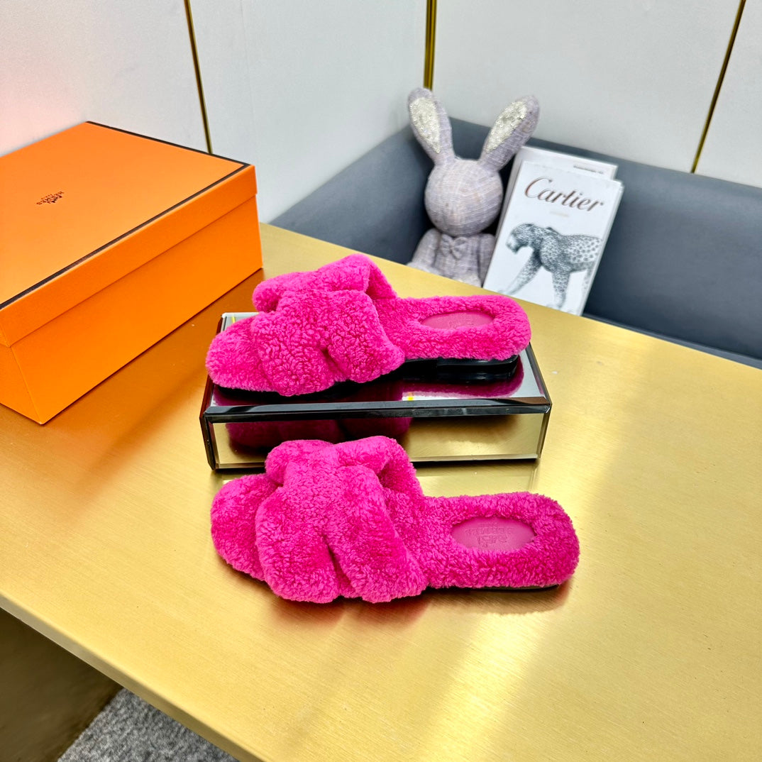 0RAN SHEARLING SANDALS BRIGHT PINK、mysite、Cacoeks