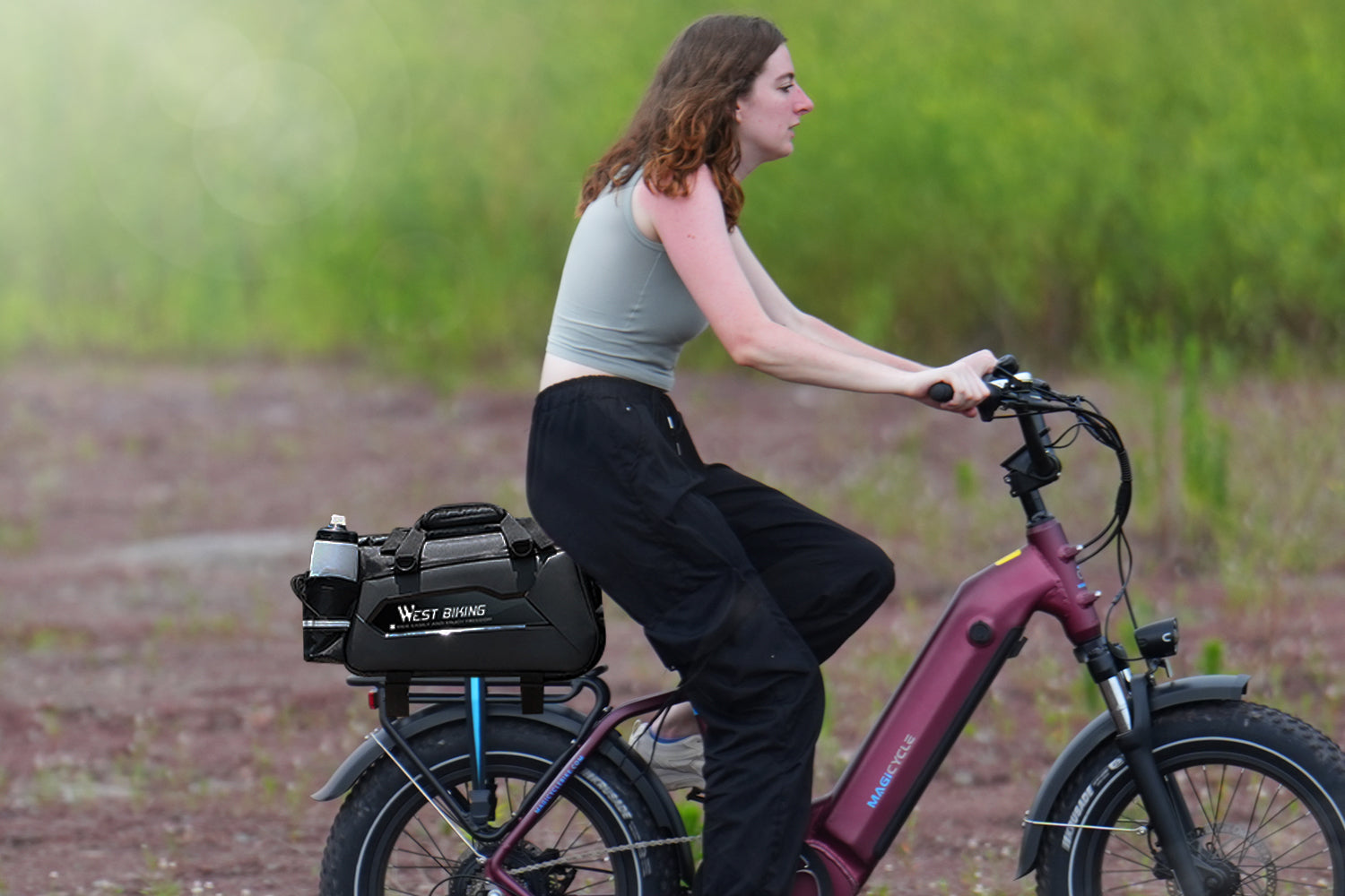 25L Hard Shell Rear Rack Bag with 2 Water Bottle Bags、mySite、bearsvspackers