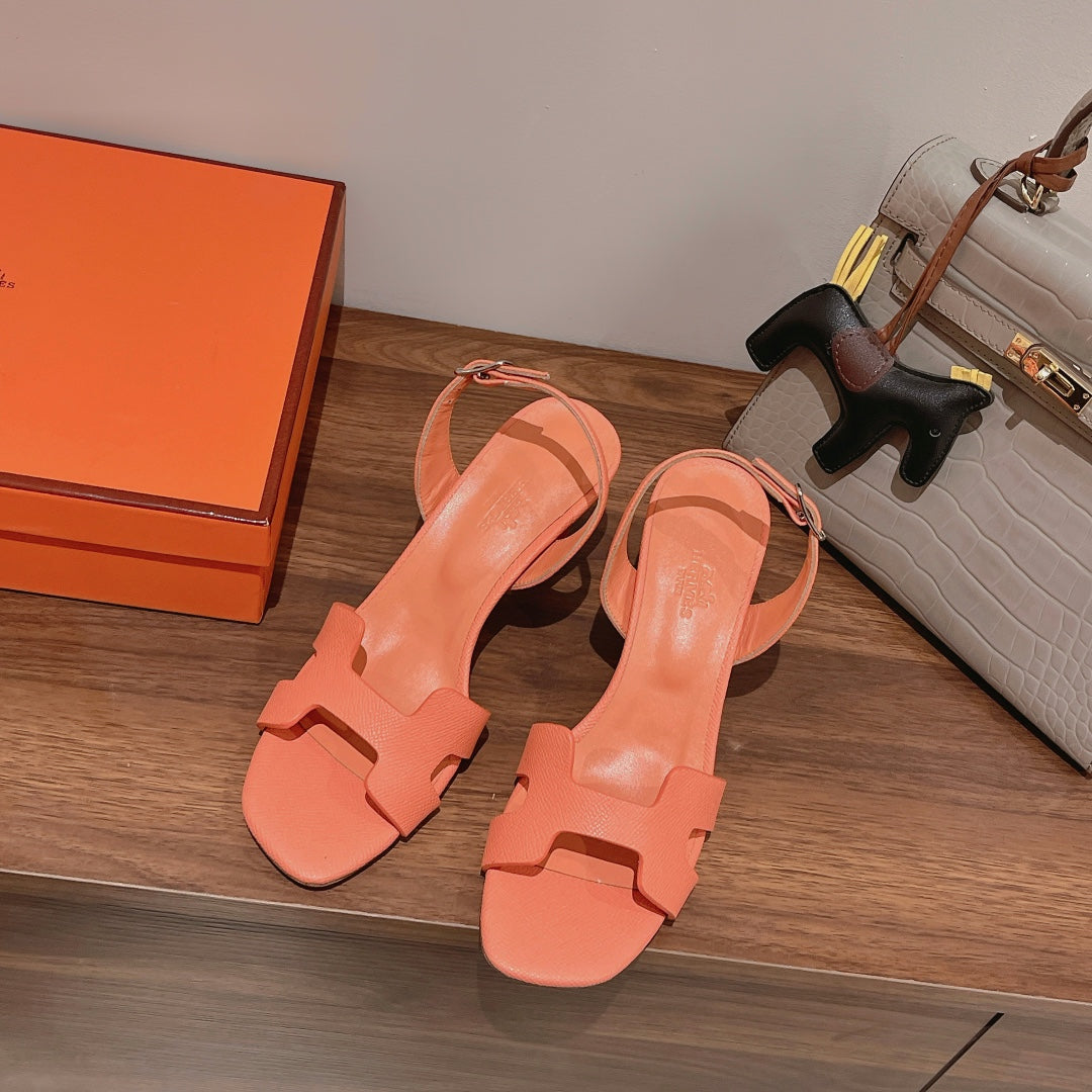 SLINGBACK SANDAL ETERNITE 75 CANTALOUPE LAMBSKIN、mysite、Cacoeks