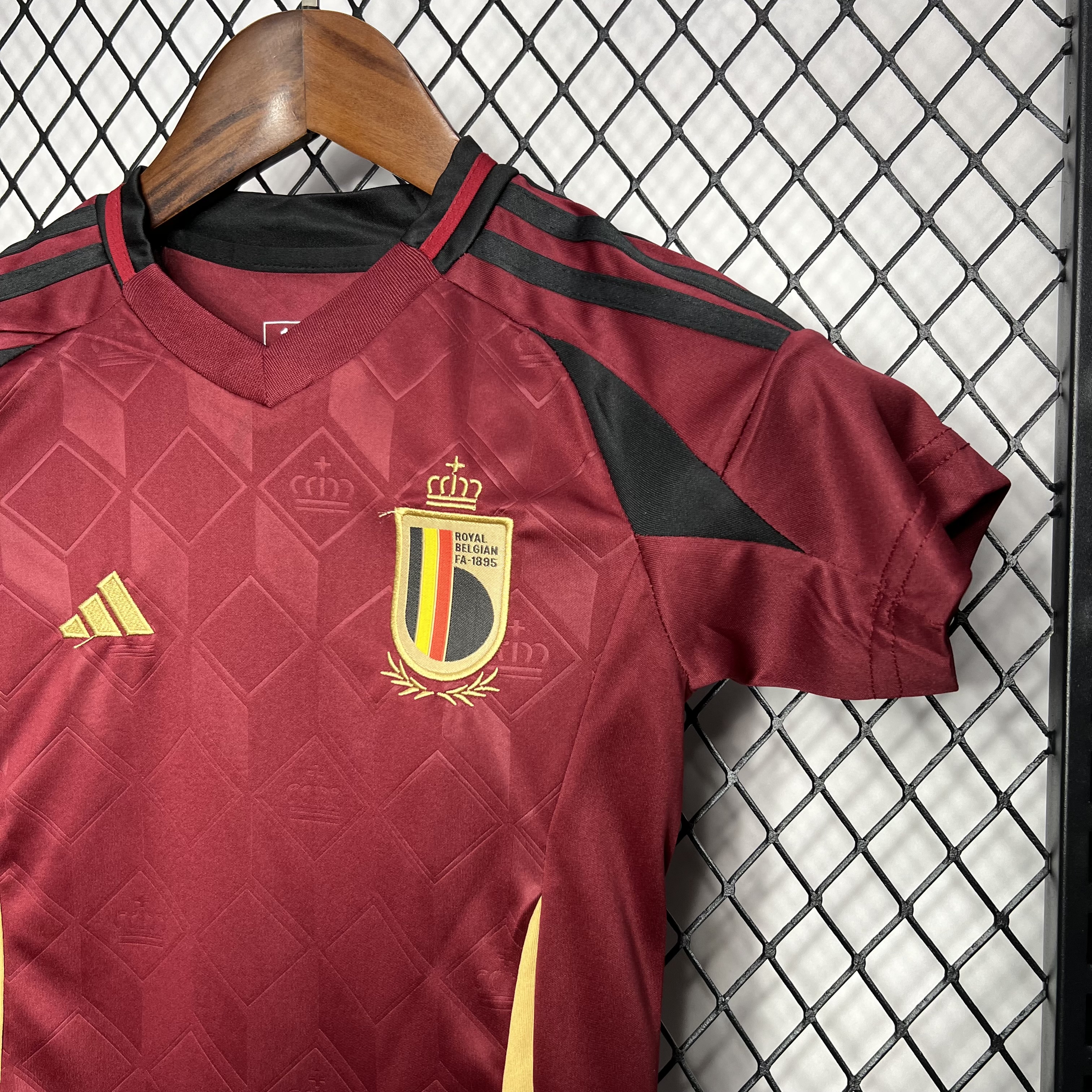 ManixJersey.com | Belgium 2024 Home Stadium Kids Kit -Customize Name, Number and Patch | Worldwide Shipping
