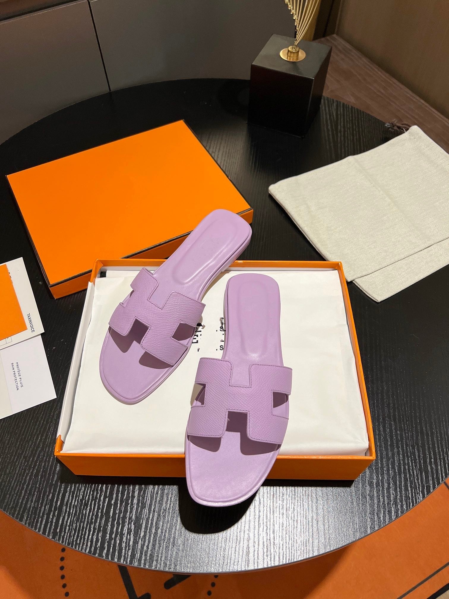 0RAN SANDAL Leather Lavender、mysite、Cacoeks