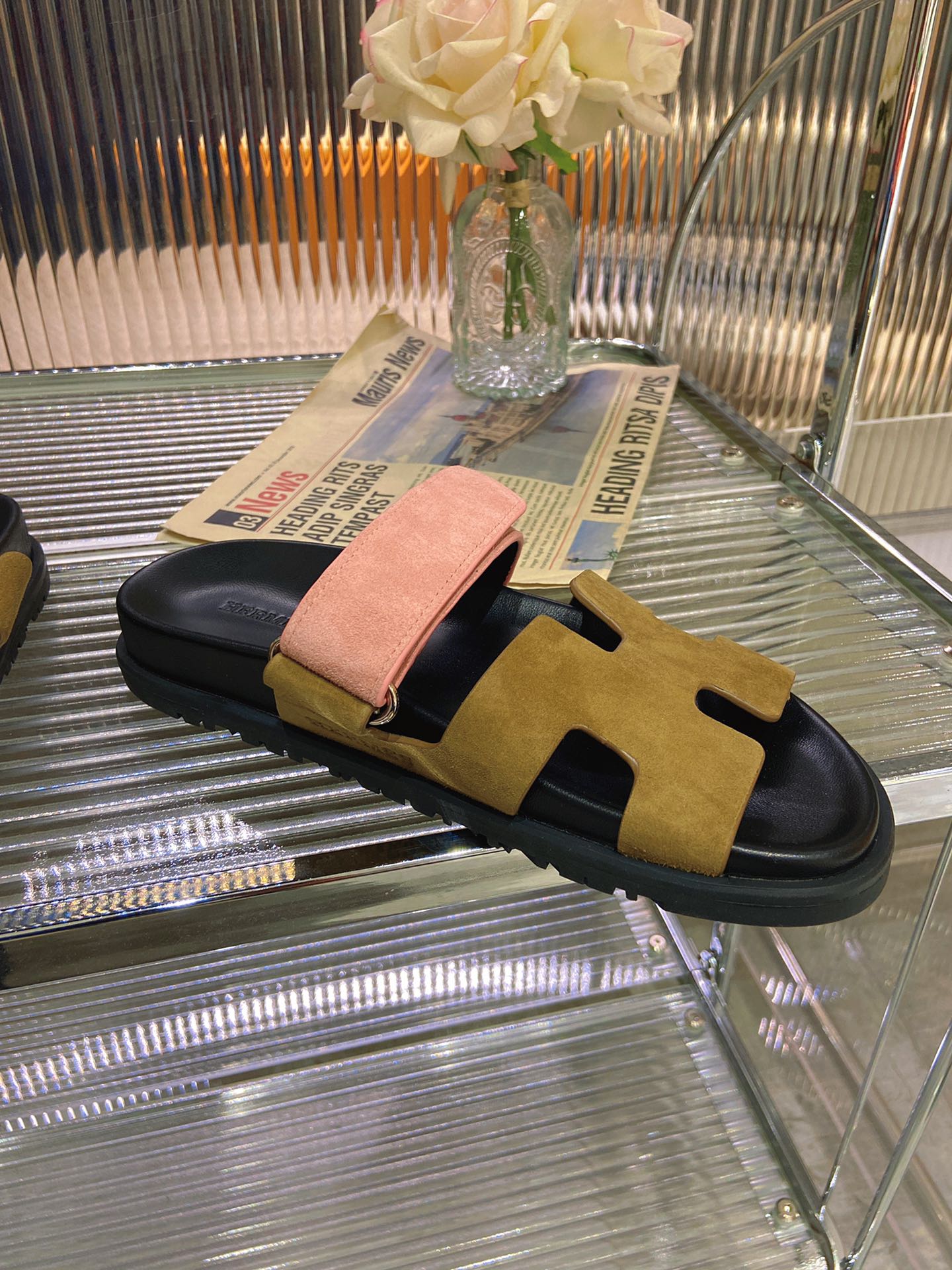 CHYPRE SANDAL ARMY MIX LIGHT PINK SUEDE、mysite、Cacoeks