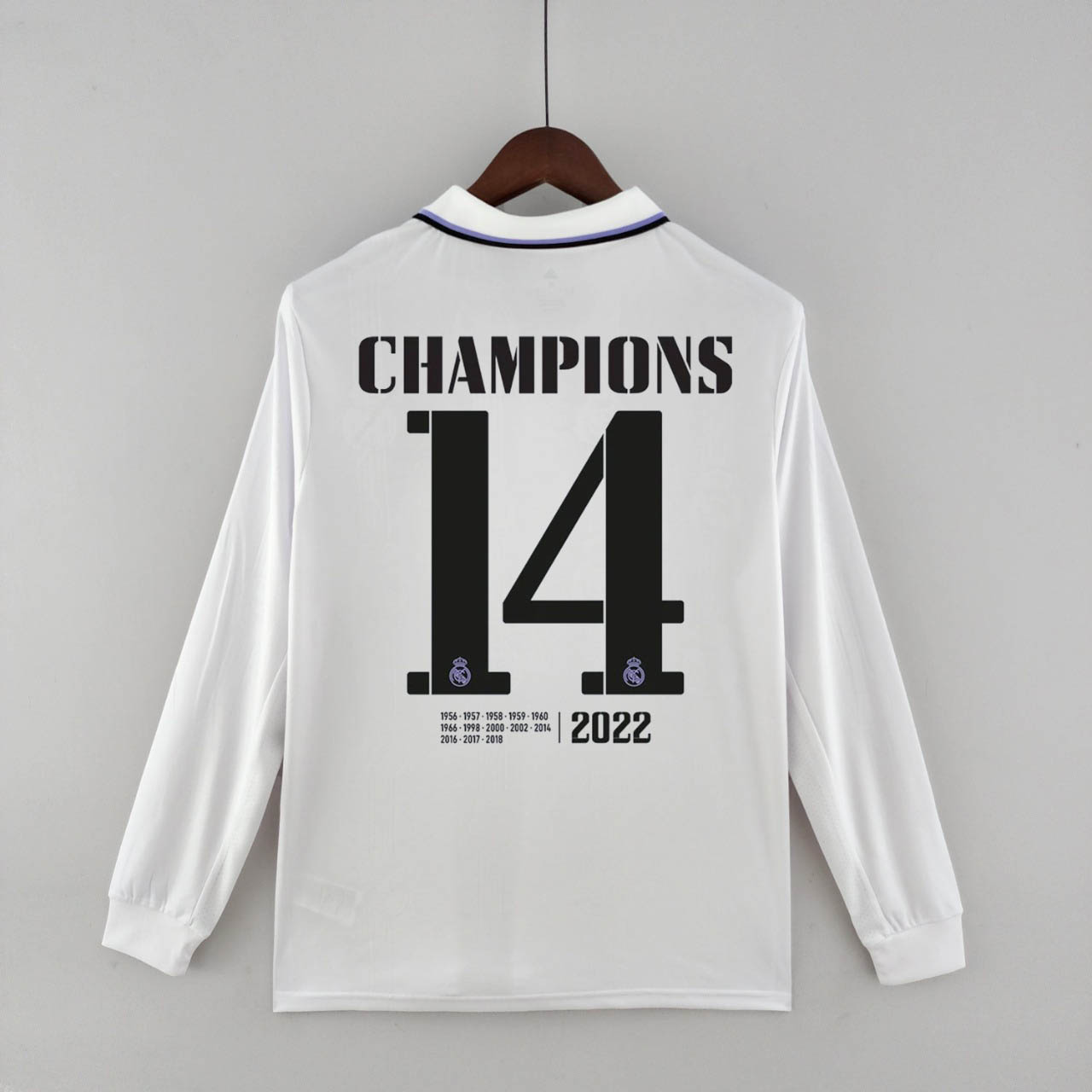 2022/2023 Long Sleeve Real Madrid Home 14 Champions Edition Jersey:football jersey mysite: unitedjerseyfootball 邓江浪:football