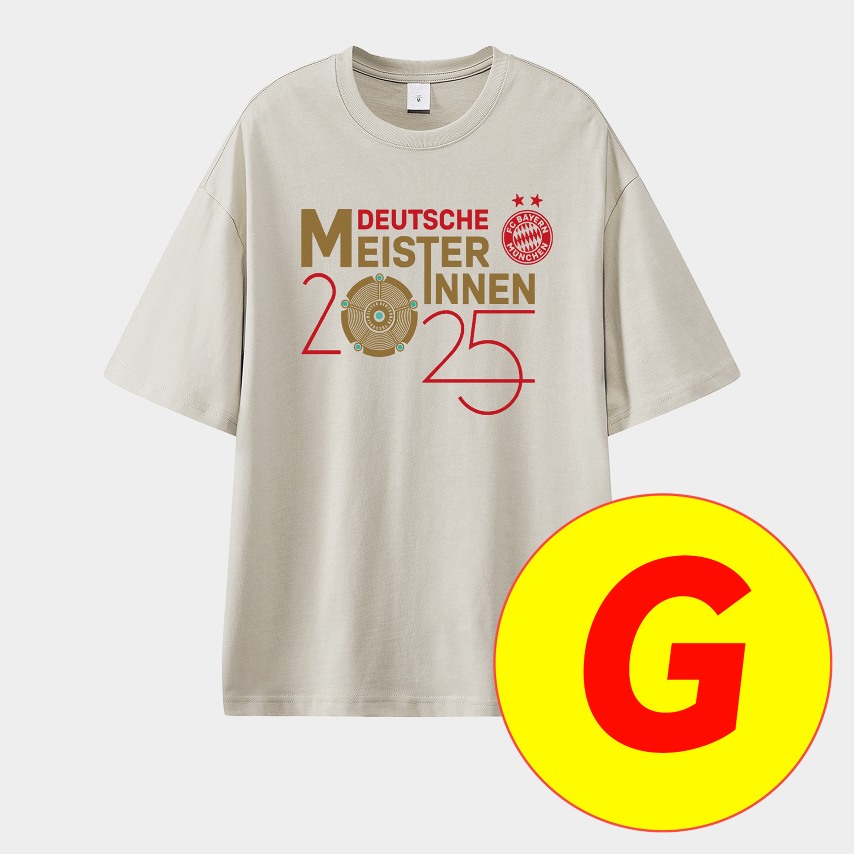 Unitedfootballkit.com | Bayern Munich Bundesliga Champions Deutscher Meister 2025 Unisex Pure Cotton T-shirt -Customize Name, Number and Patch | Worldwide Shipping
