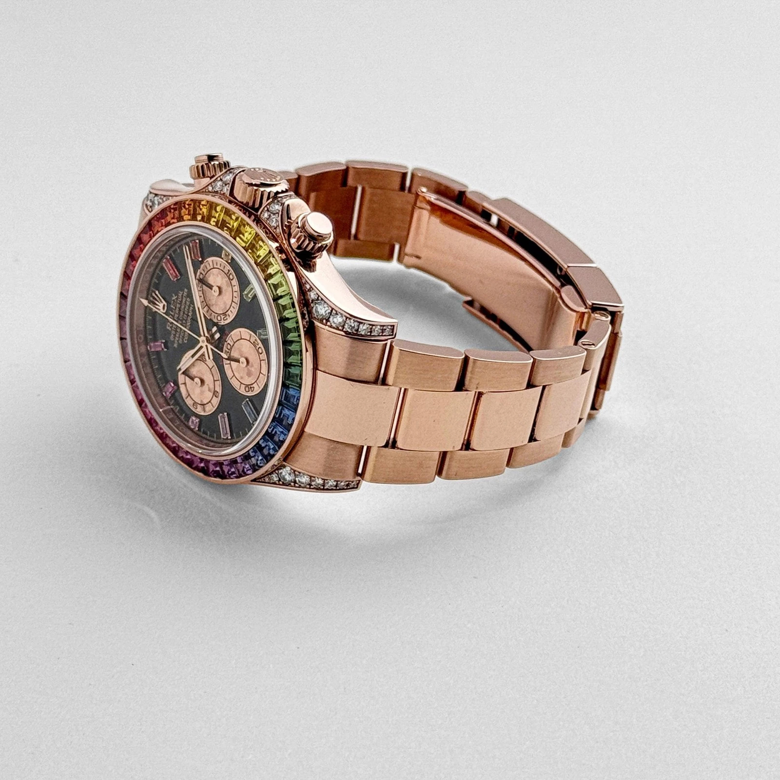 Rolex Daytona Rainbow Ref. 116595 RBOW Super Clone – 40mm Everose Gold Swiss Replica