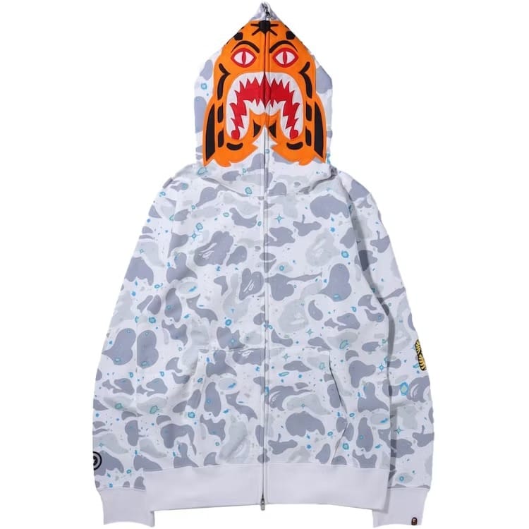 Space Camo Tiger Full Zip Hoodie、mysite、Cacoeks
