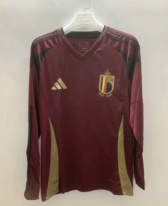 2024 Long Sleeve Belgium National Team Home Football Shirt-mysite Custom Football Kit- Nextkits