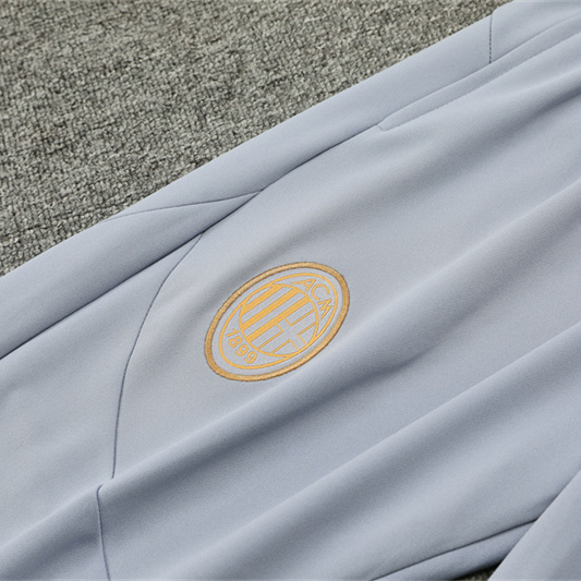 JerseysGala.com | AC Milan 24-25 Long Sleeve Training Set - Grey -Customize Name, Number and Patch | Worldwide Shipping
