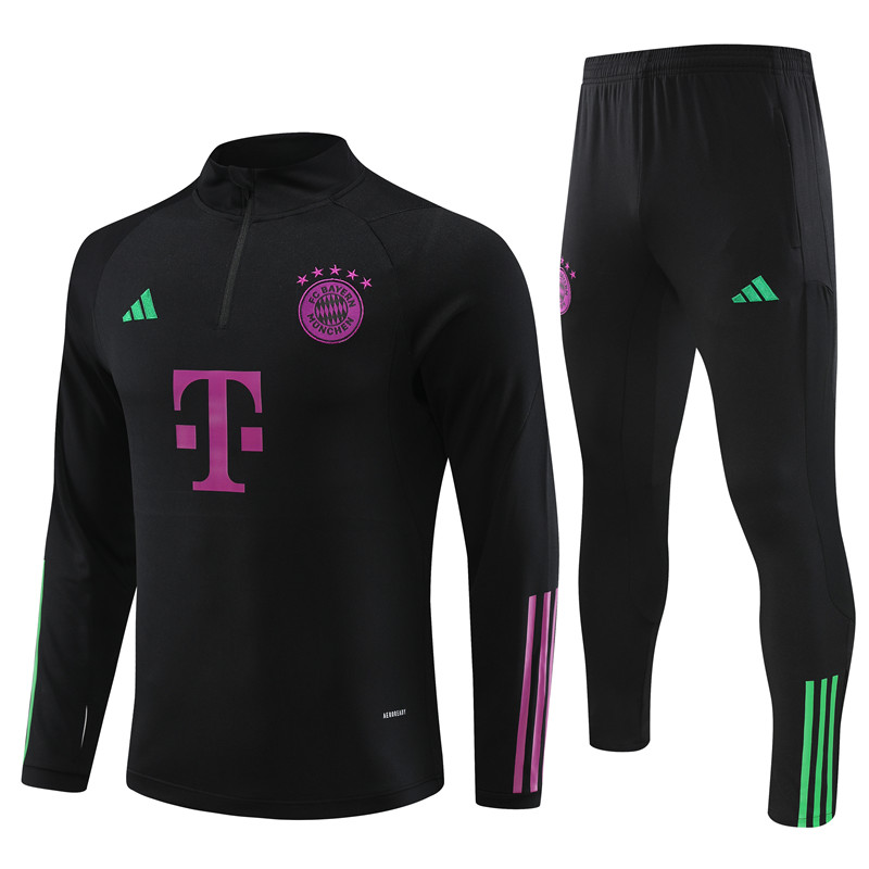 Bayern Munich 23-24 Black Long Sleeve Training Set:football jersey mysite: unitedjerseyfootball 邓江浪:football