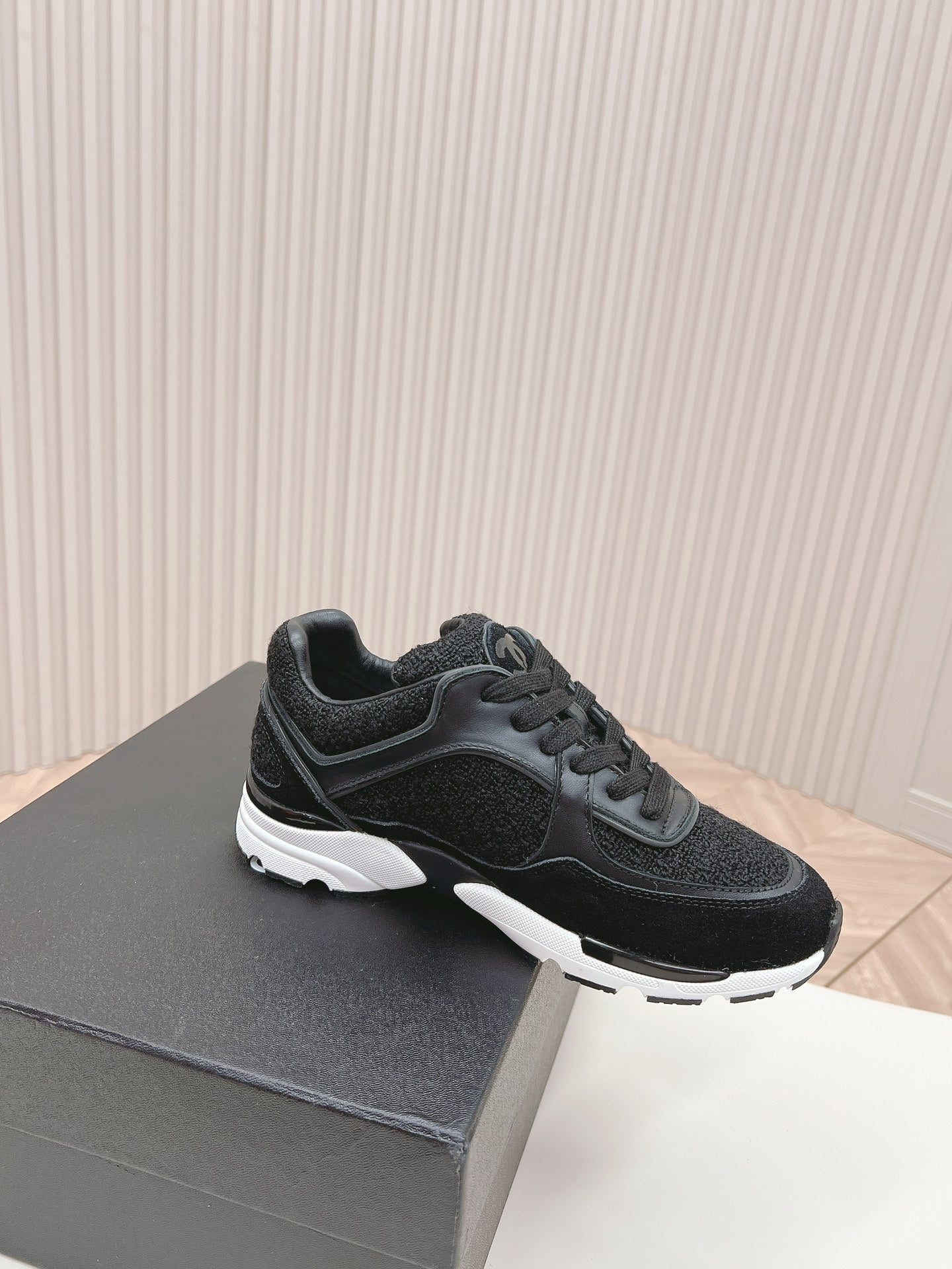 TRAINERS IN BLACK SUEDE AND CALFSKIN、mysite、Cacoeks