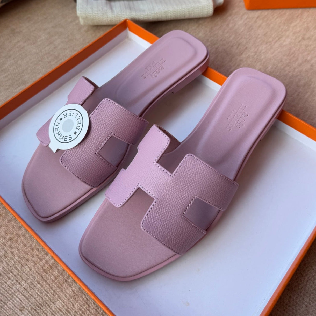 0RAN SANDALS IN PASTEL PURPLE CALFSKIN、mysite、Cacoeks