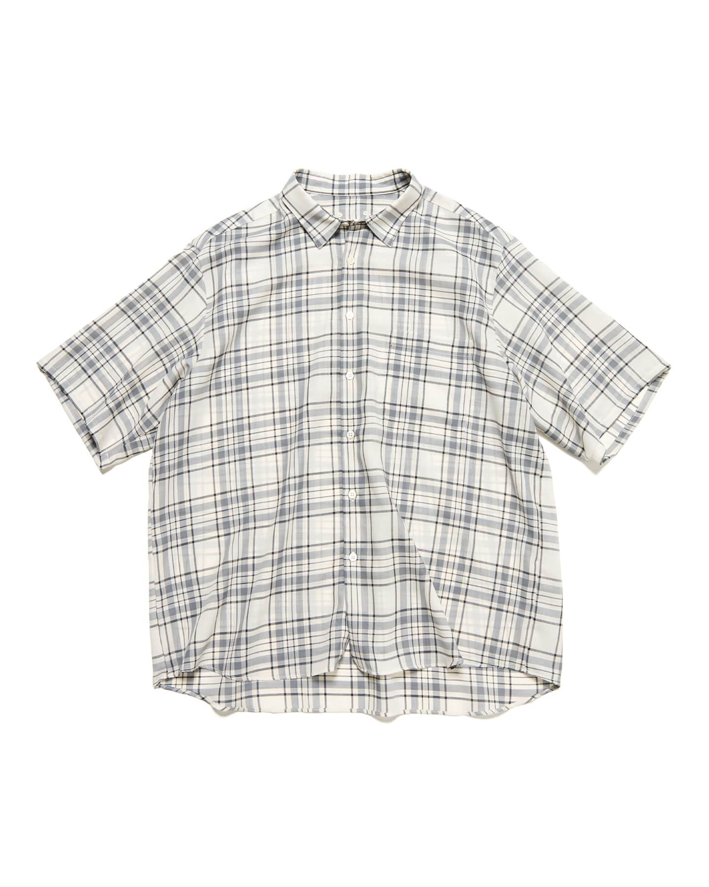 SOPHNET. 25S/S SUMMER WOOL CHECK S/S SHIRT  SOPH-250020 