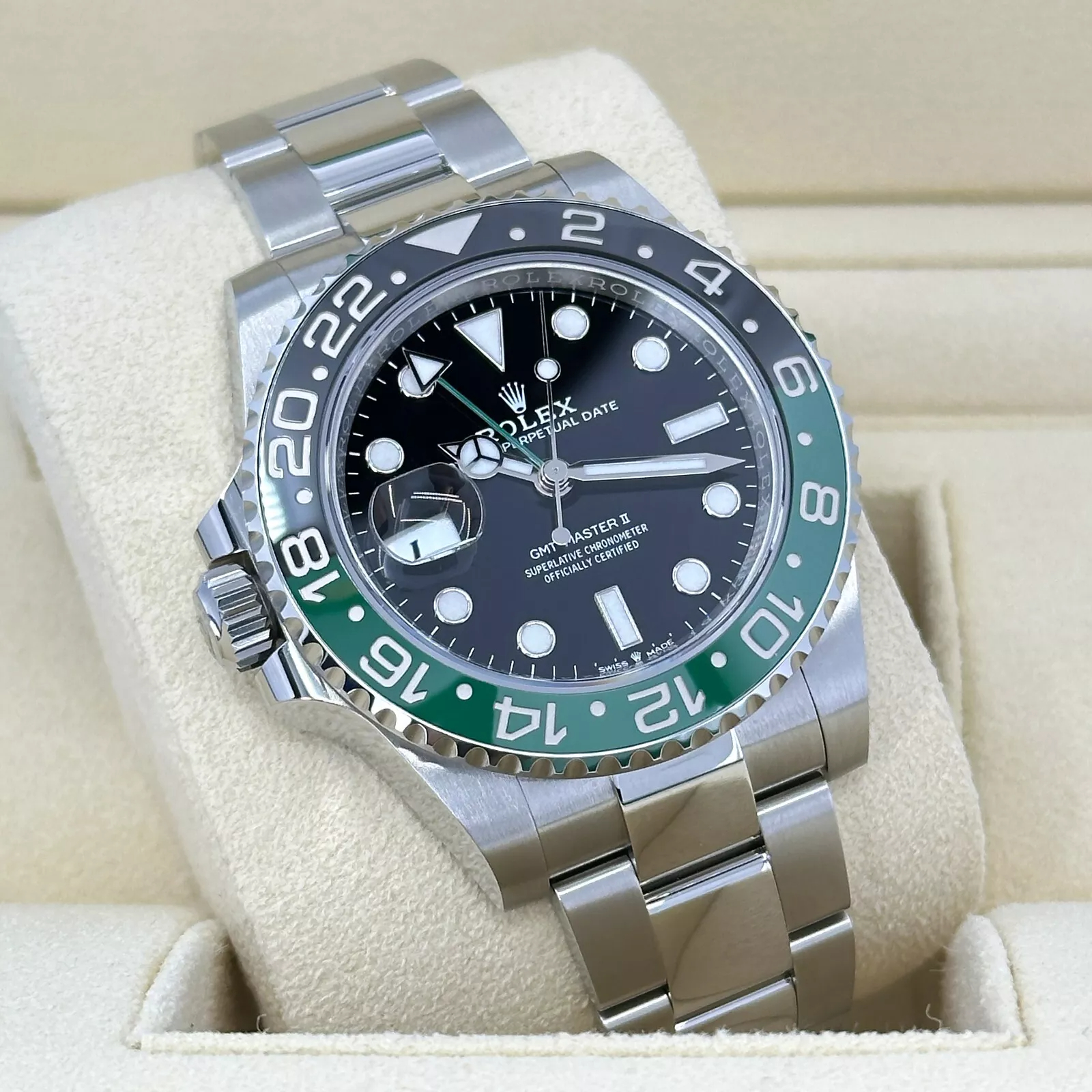 Rolex GMT Master II Sprite SuperClone Swiss Replica Watch Ref M126729VTNR 3285 Swiss Movement