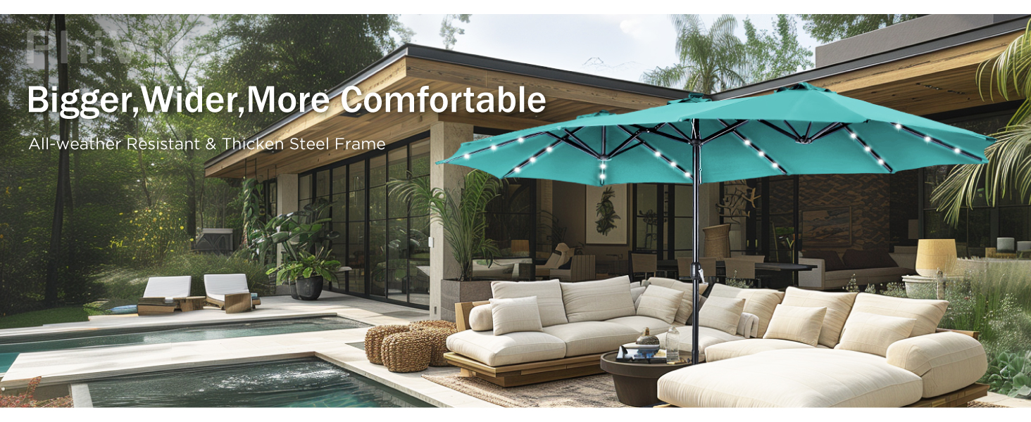 15ft patio umbrella with base